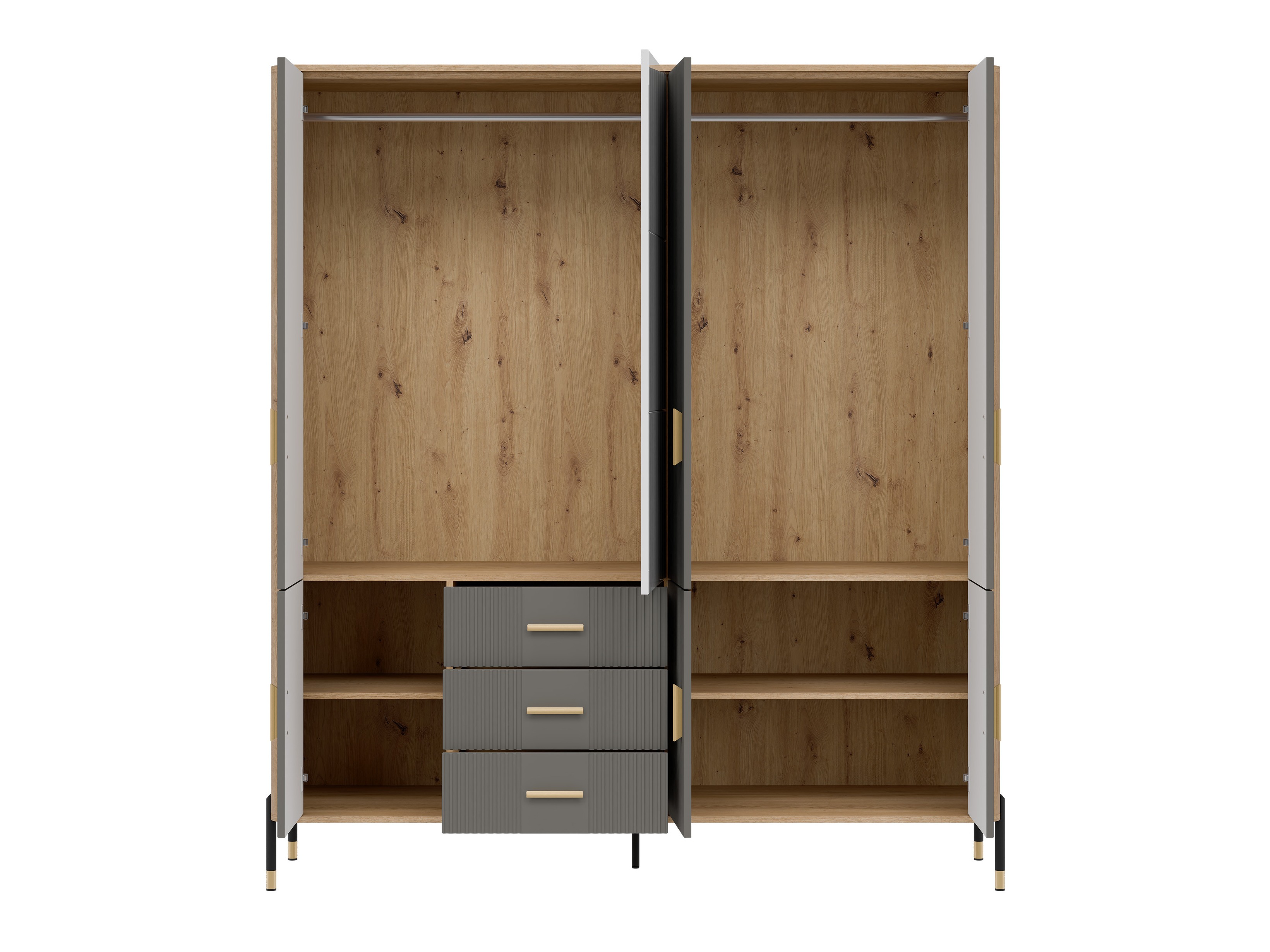 Garderobna omara Flosora 135 (Siva)