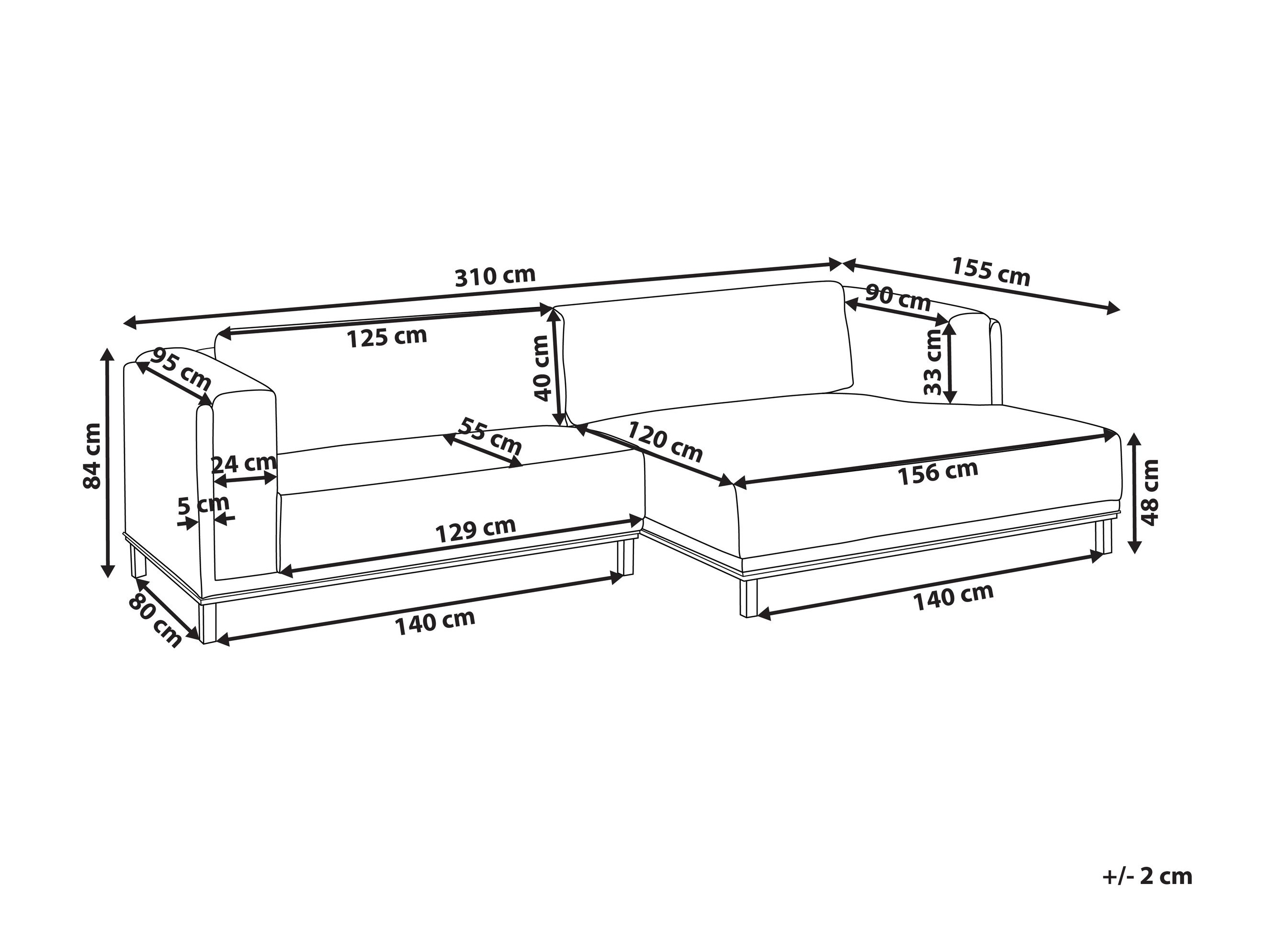 Kotna garnitura Berwyn 2798 (Svetlo bež)