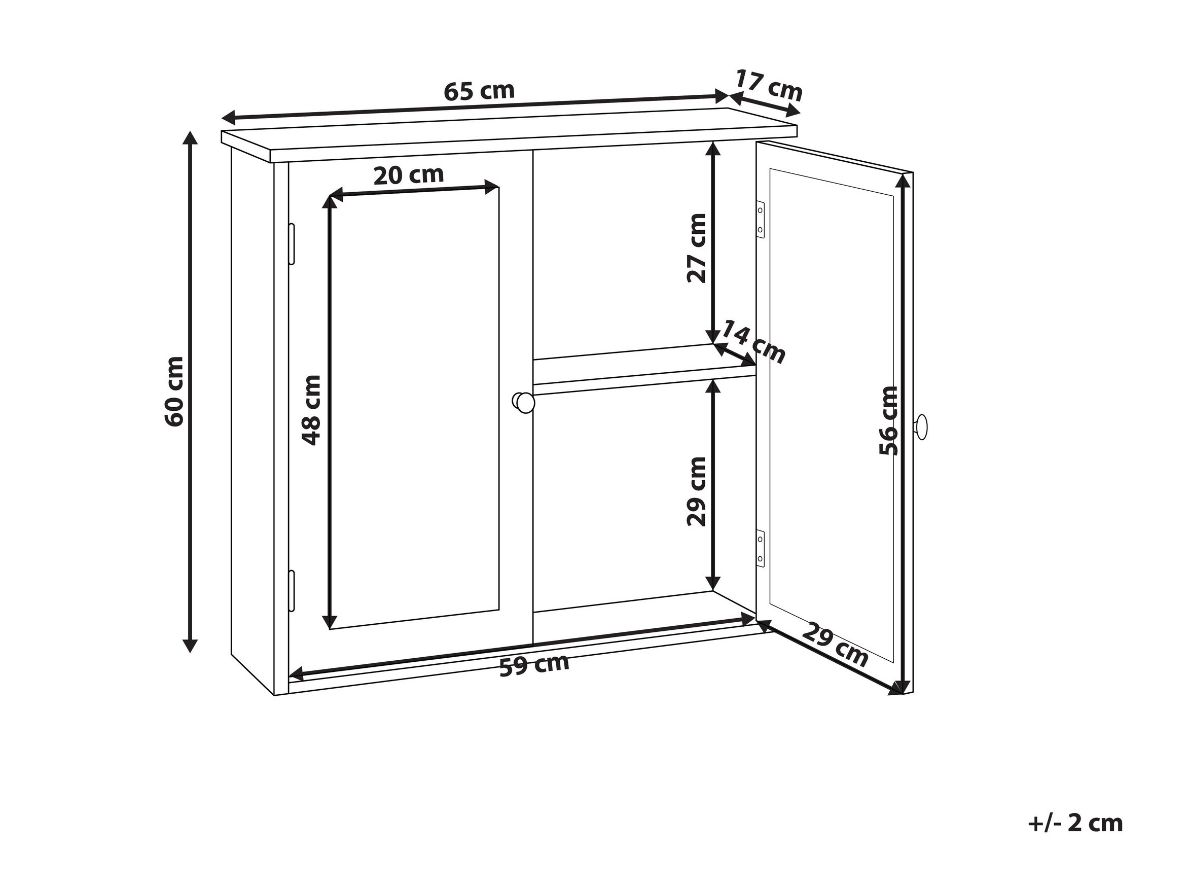 Kopalniška omarica z ogledalom Berwyn 2800