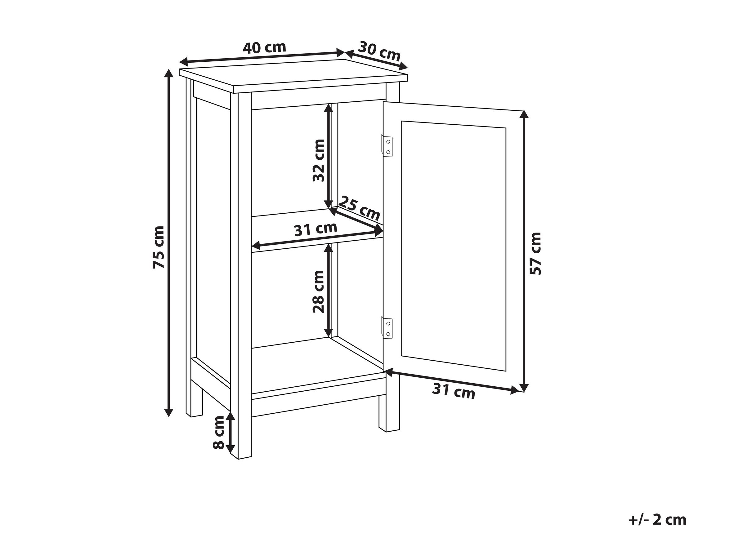 Prostostoječa Kopalniška omarica Berwyn 2801