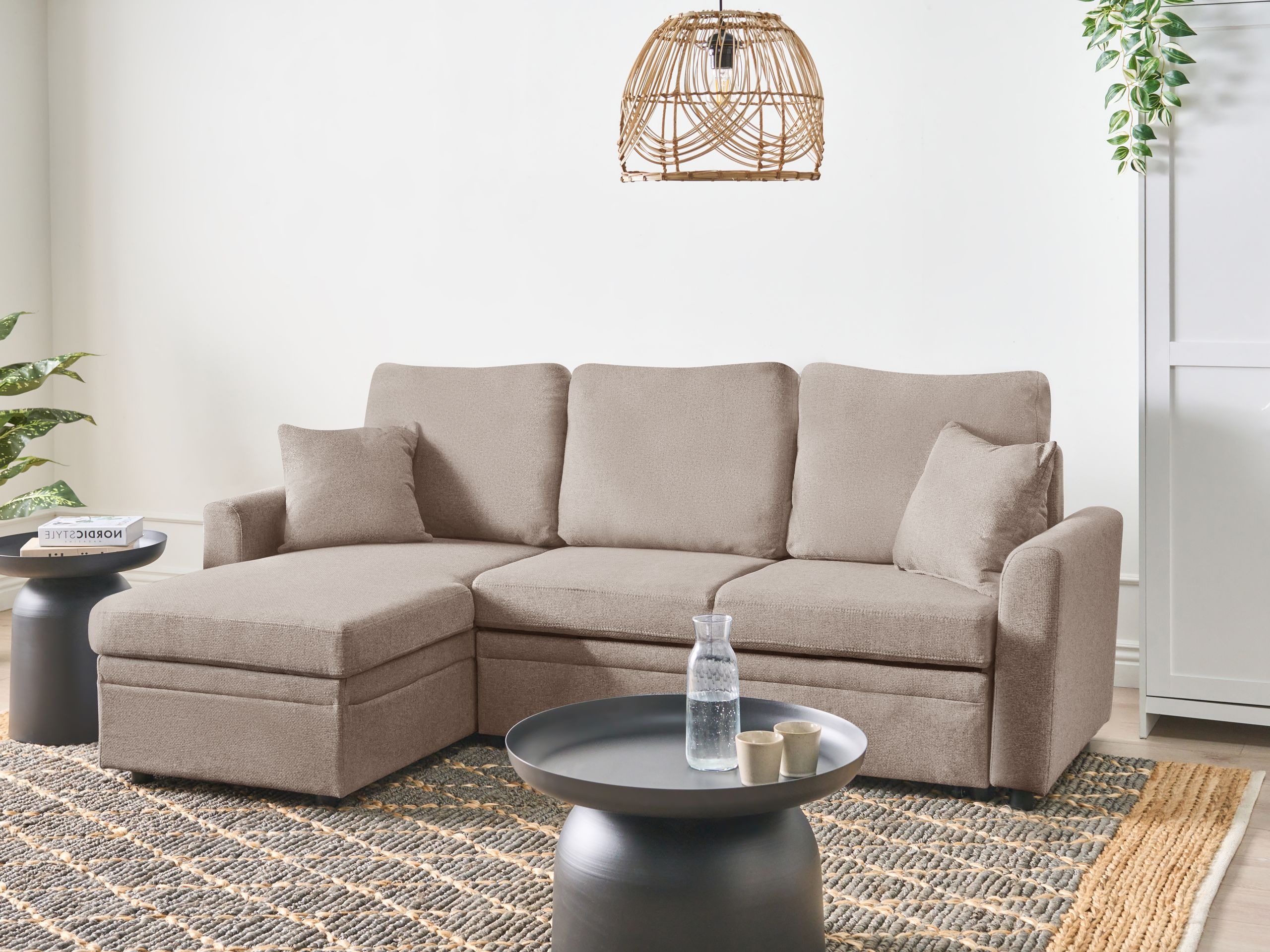 Kotna garnitura Berwyn 2805 (Svetlo rjava)