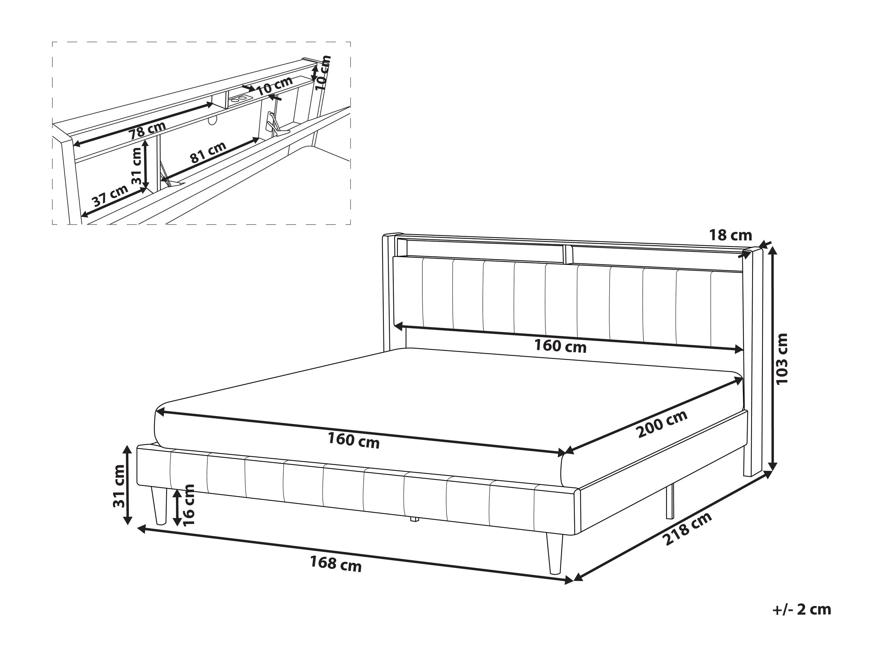 Postelja Berwyn 2804 (Siva)