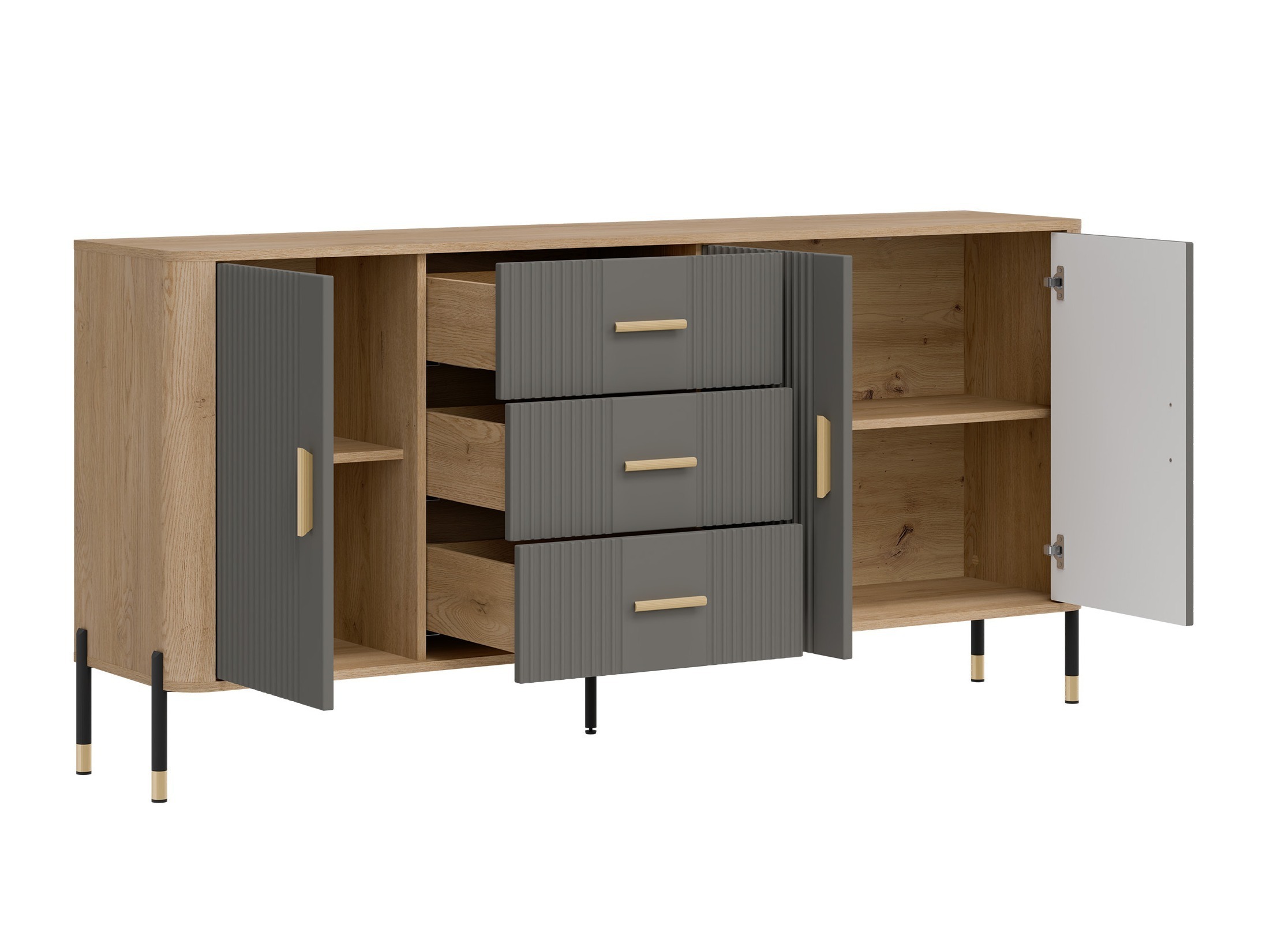 Komplet za dnevno sobo Flosora 147 (Siva)