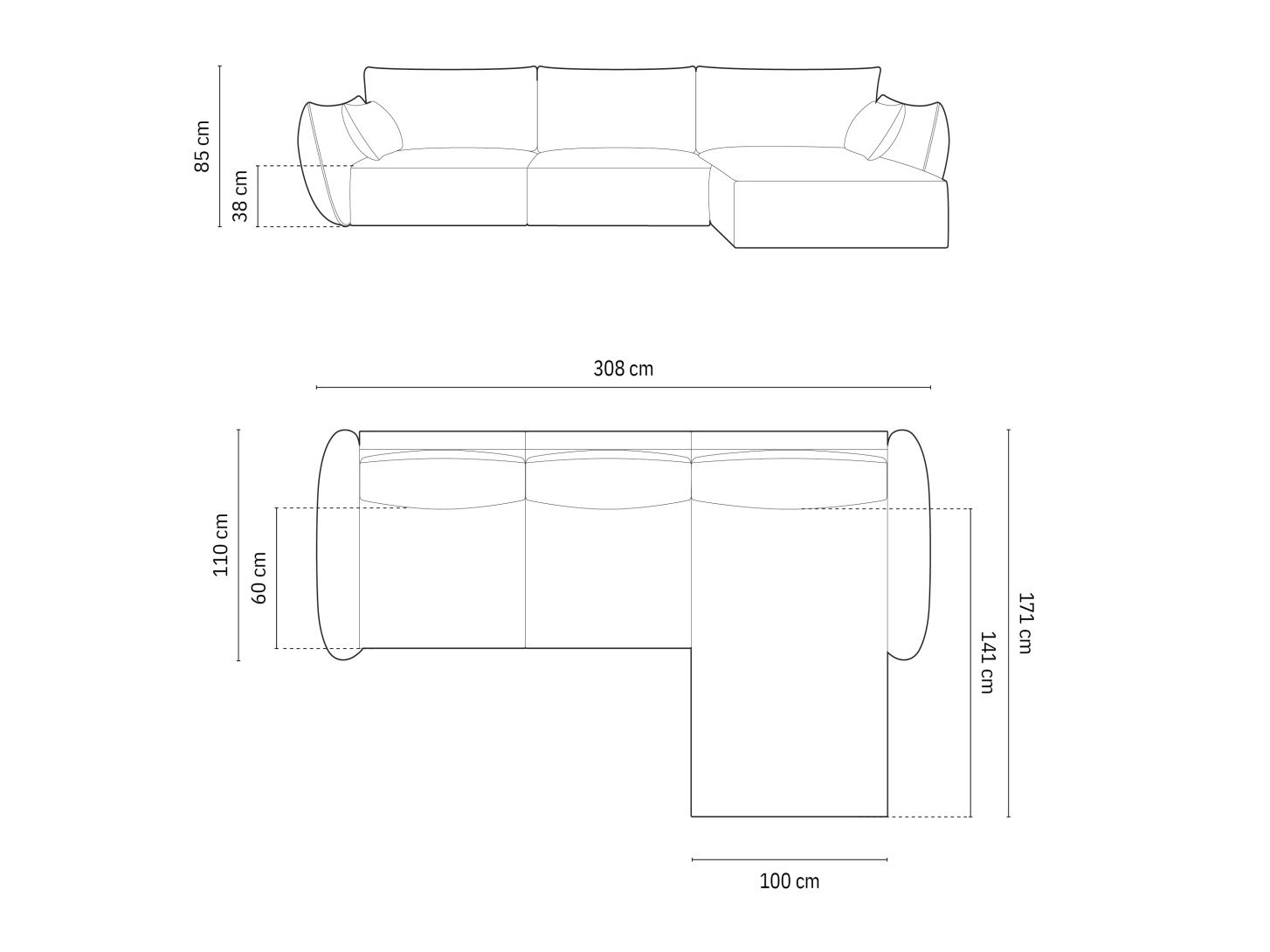 Kotna garnitura Belenoe 105 (Bluvel 22)