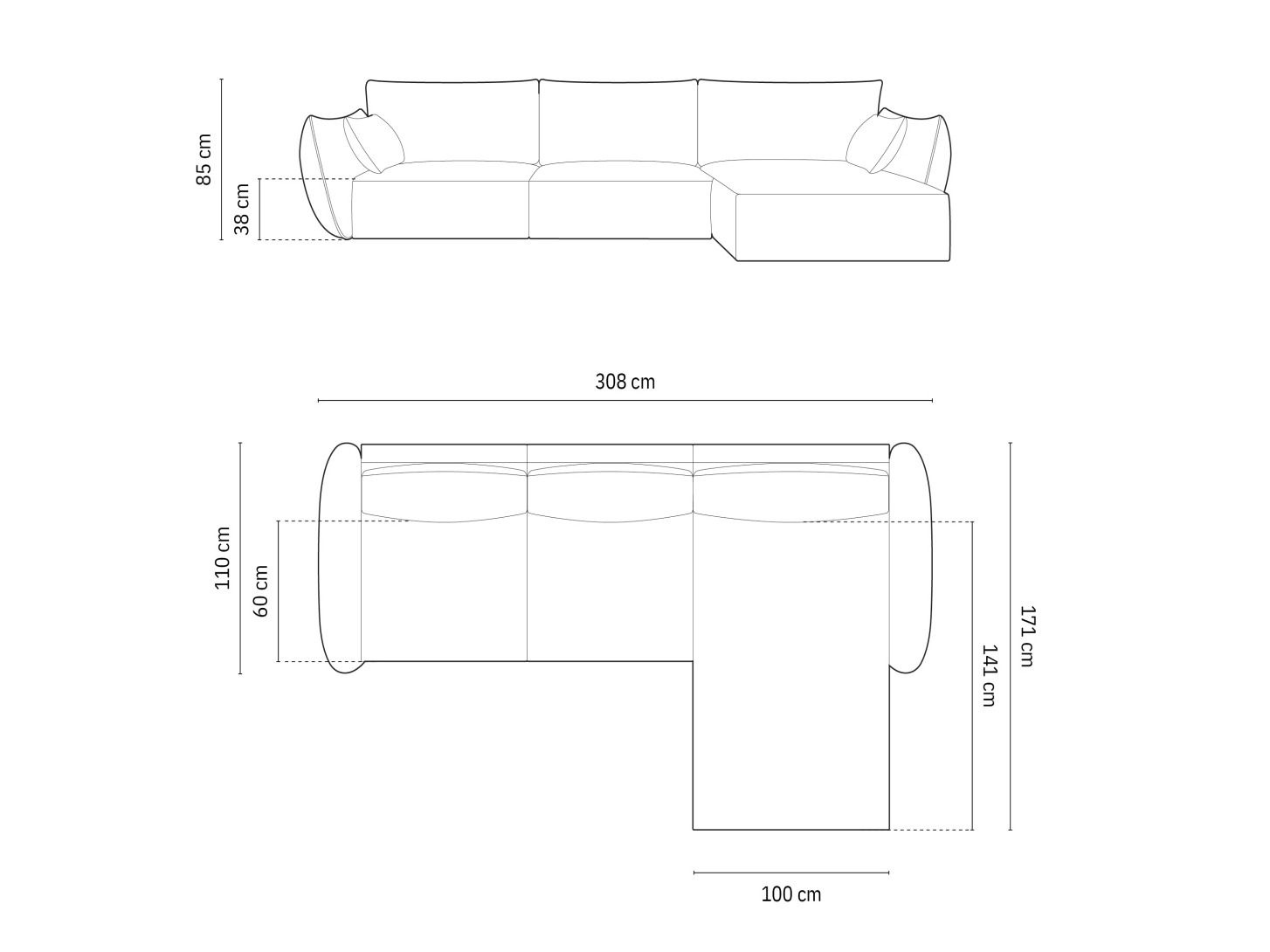 Kotna garnitura Belenoe 105 (Bluvel 40)