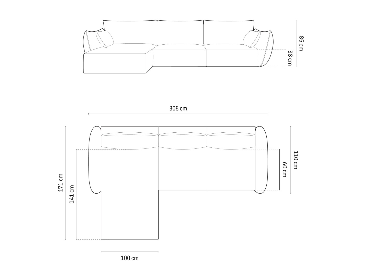 Kotna garnitura Delflou 105 (Bluvel 28)