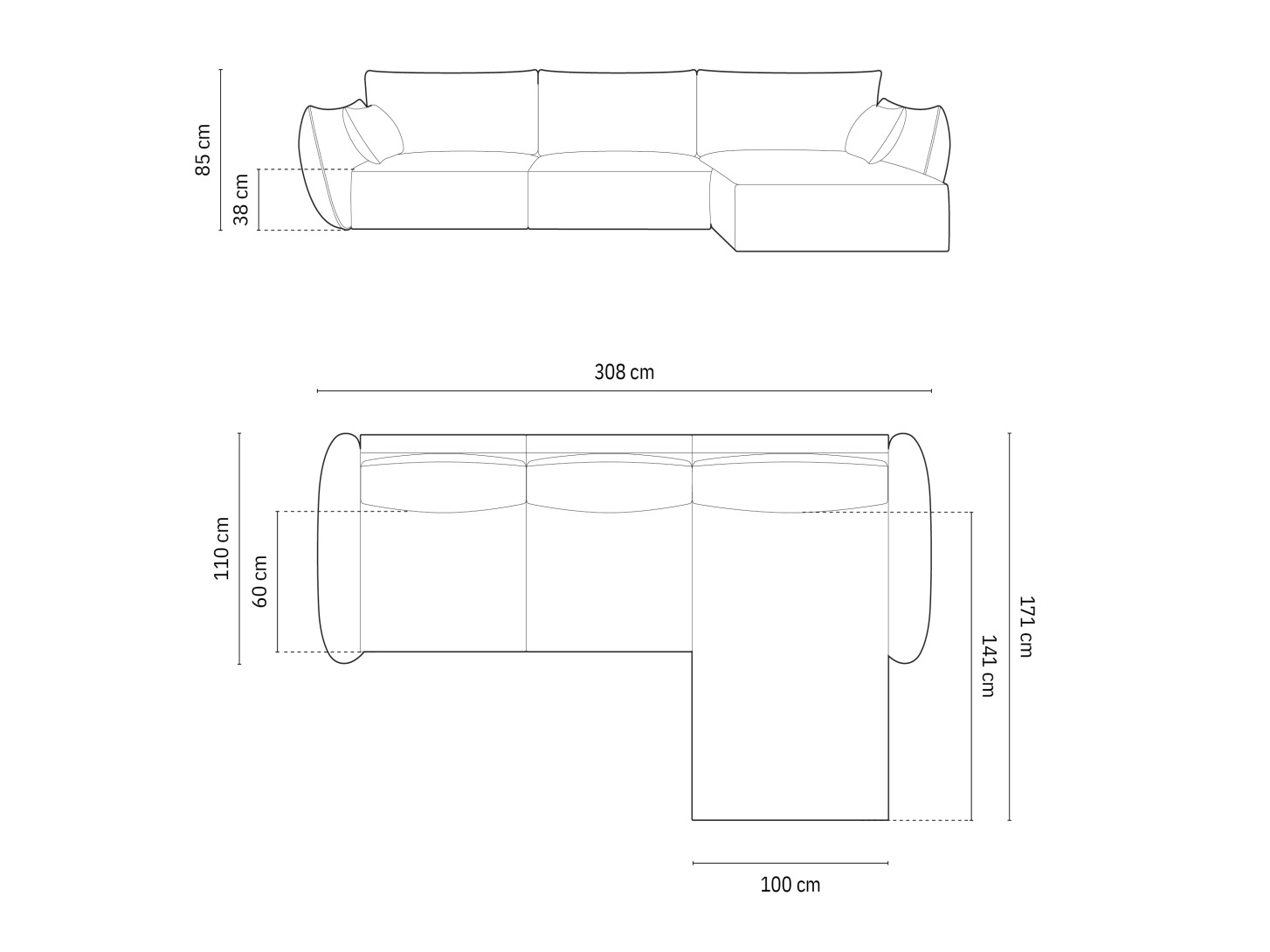 Kotna garnitura Delflou 105 (Over The Horizon 57)