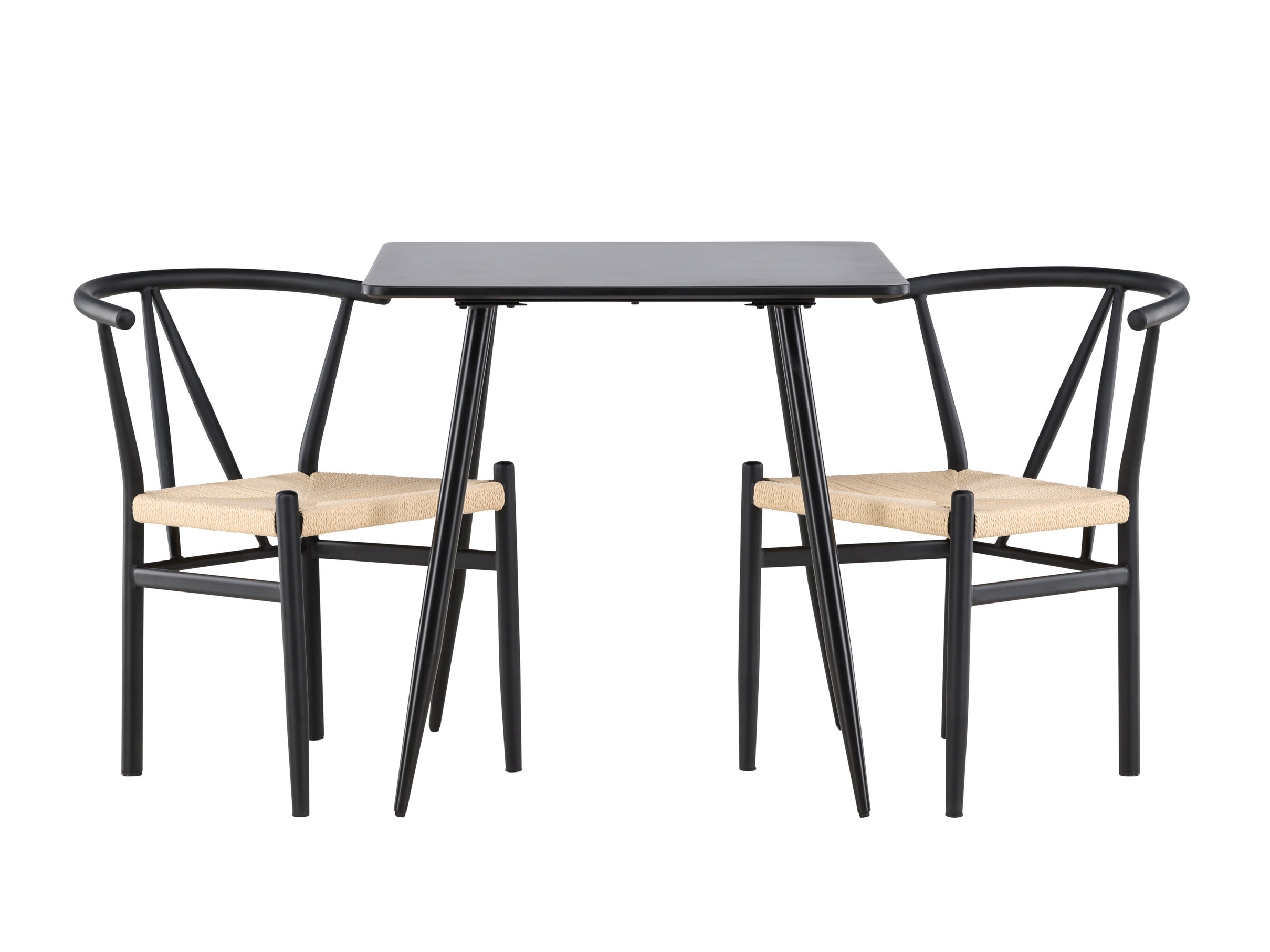 Jedilniški komplet Dallas 4920 (Črna + Svetlo rjava)