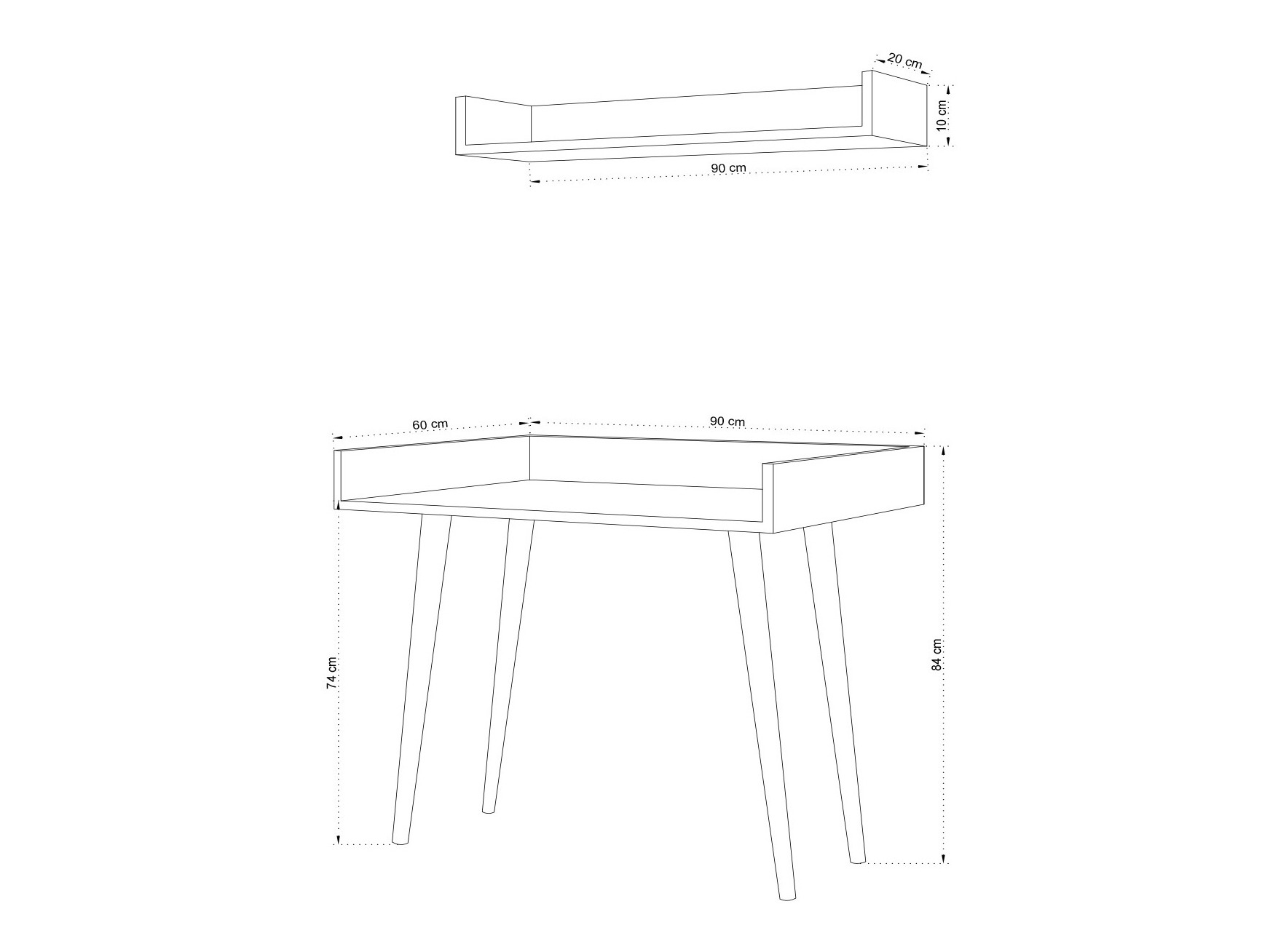 Komplet za domačo pisarno Asheboro 182