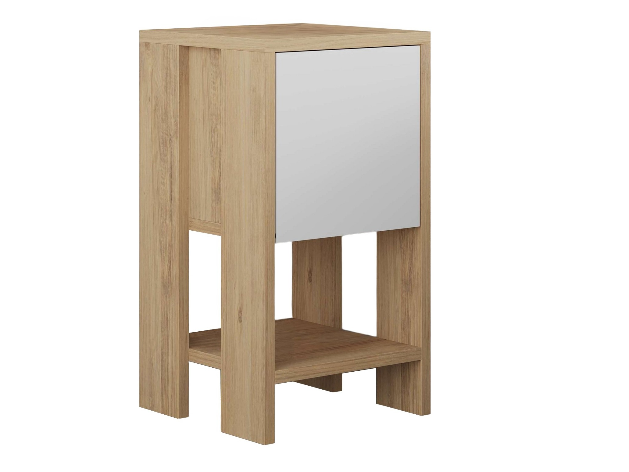 Nočna omarica Kailua 398 (Hrast + Bela)