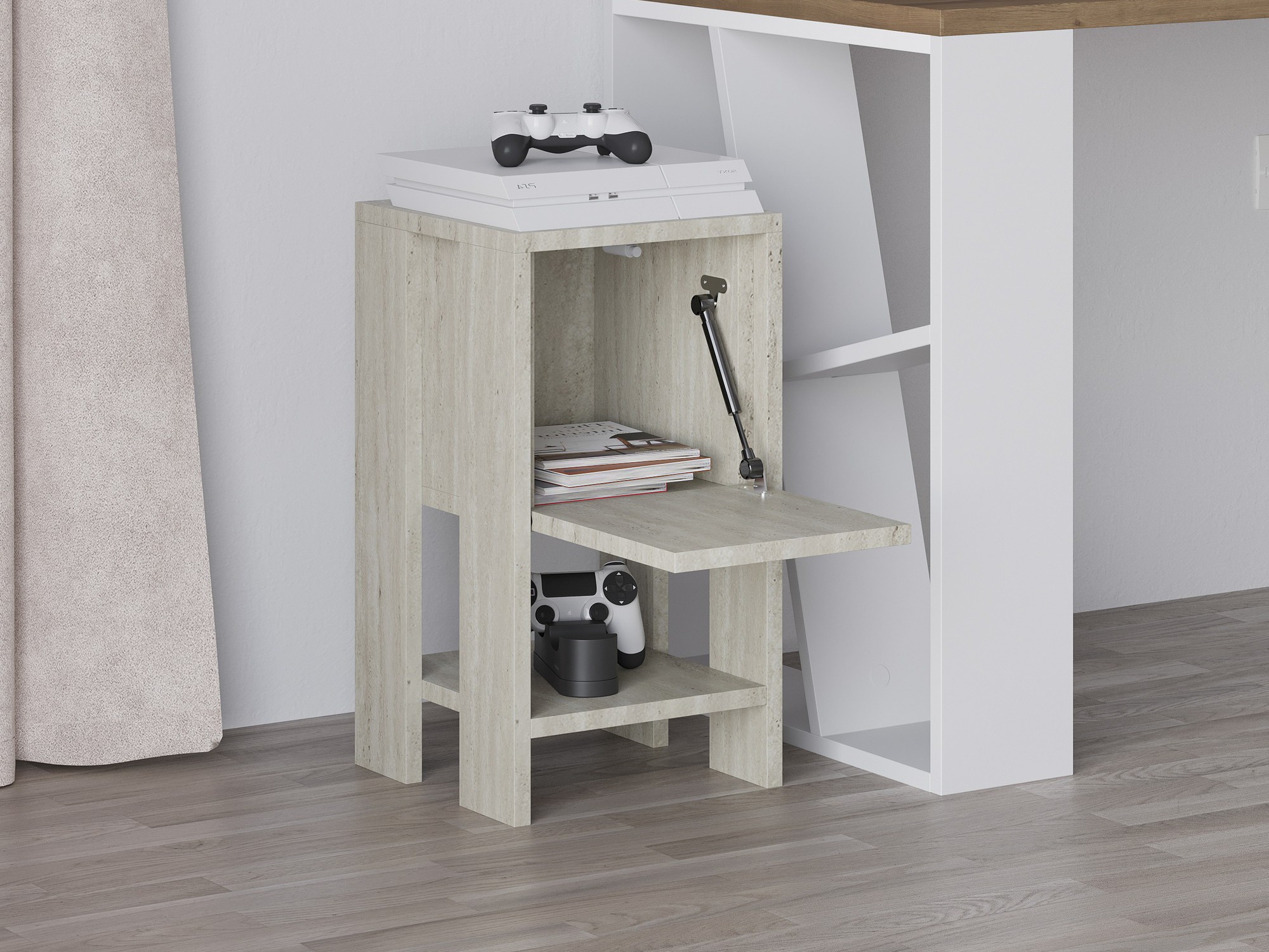 Nočna omarica Kailua 398 (Svetel travertin)