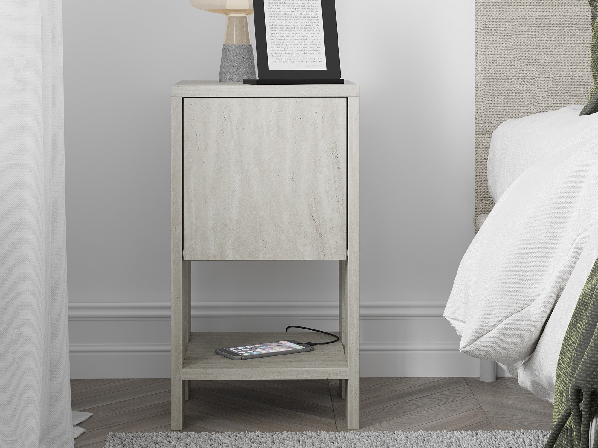 Nočna omarica Kailua 398 (Svetel travertin)