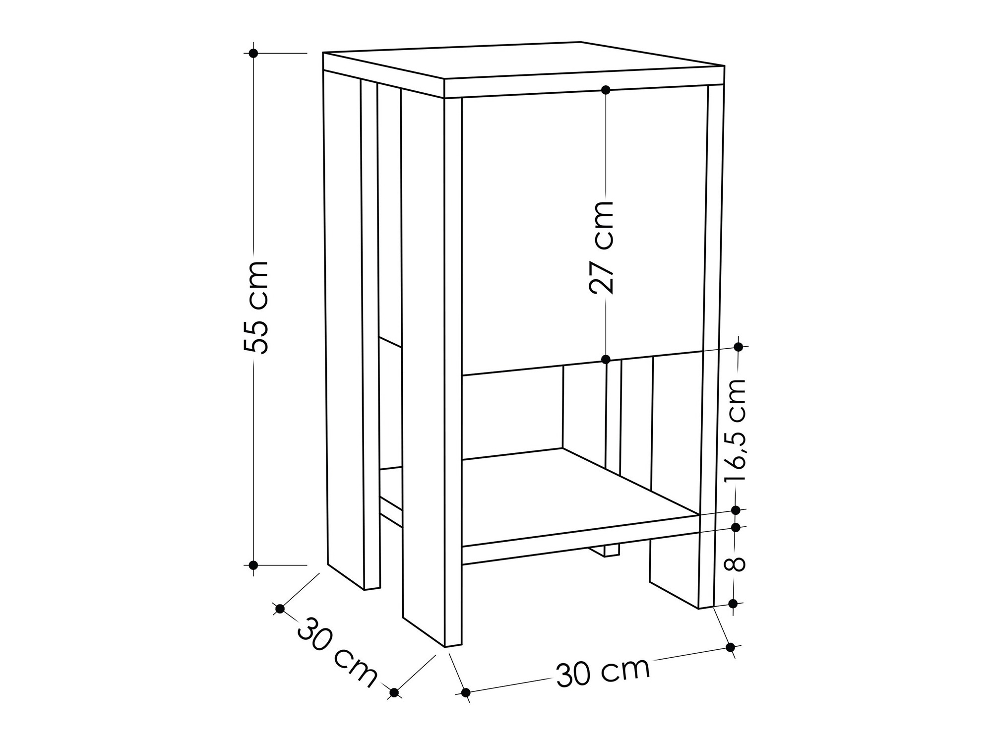 Nočna omarica Kailua 398 (Svetel travertin)