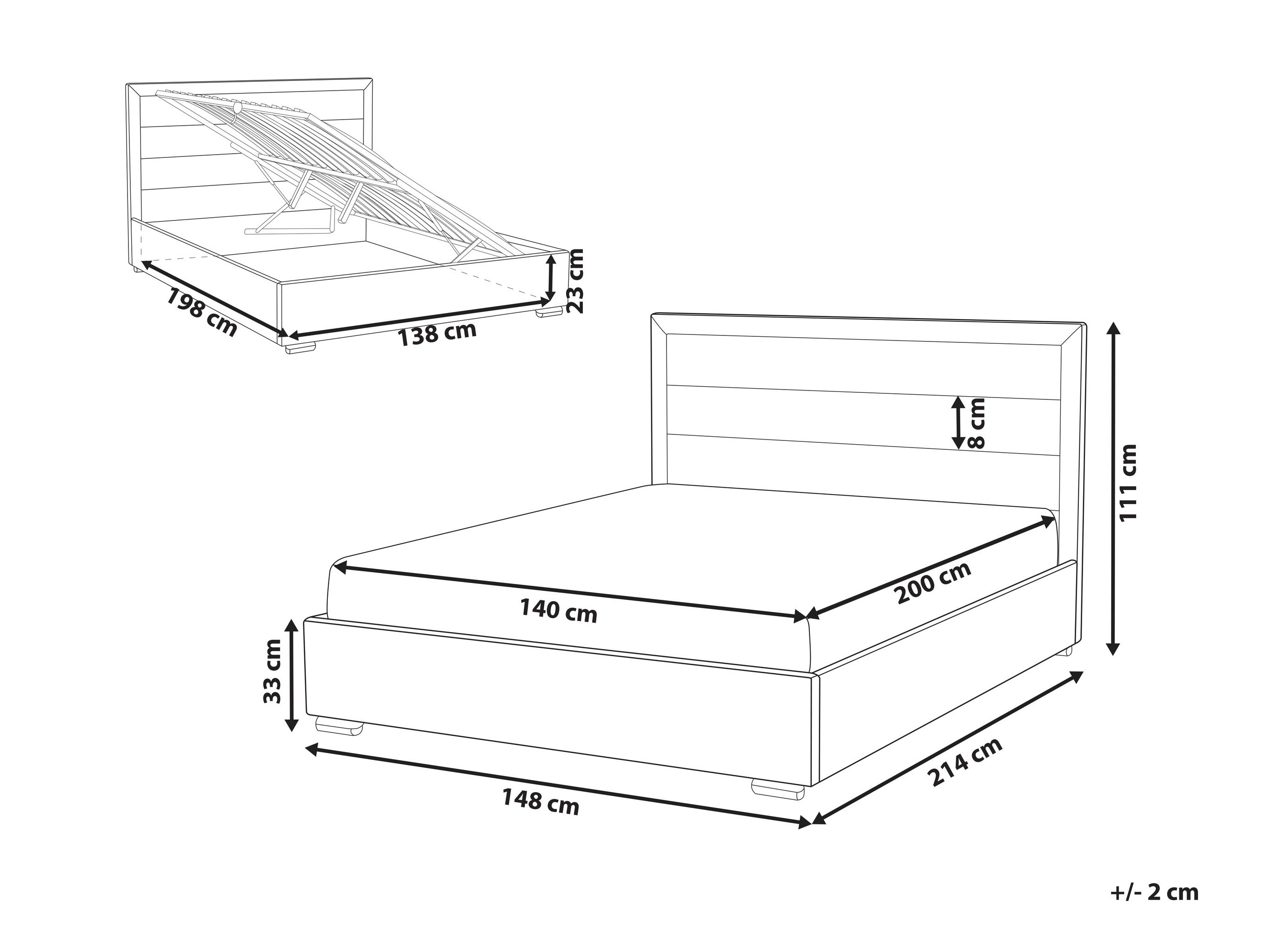 Postelja Berwyn 1218 (Svetlo bež)