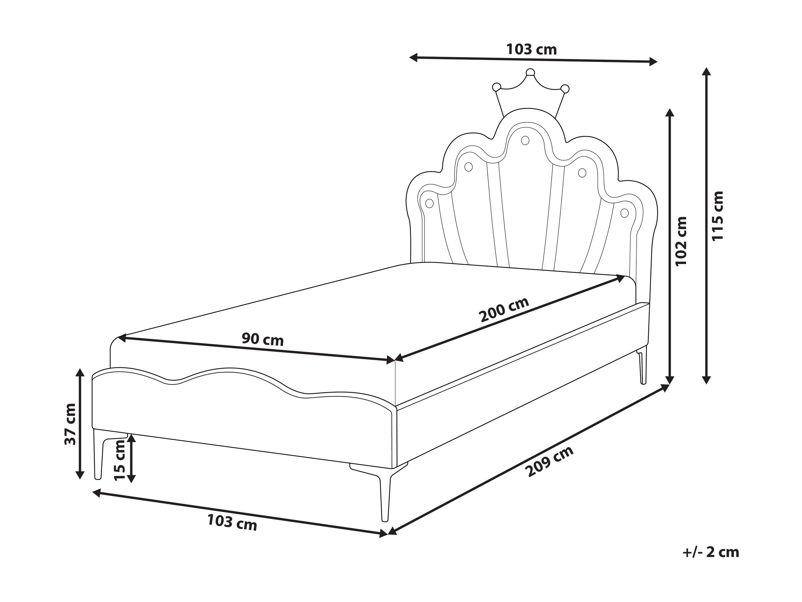 Postelja Berwyn 2812 (Bela)