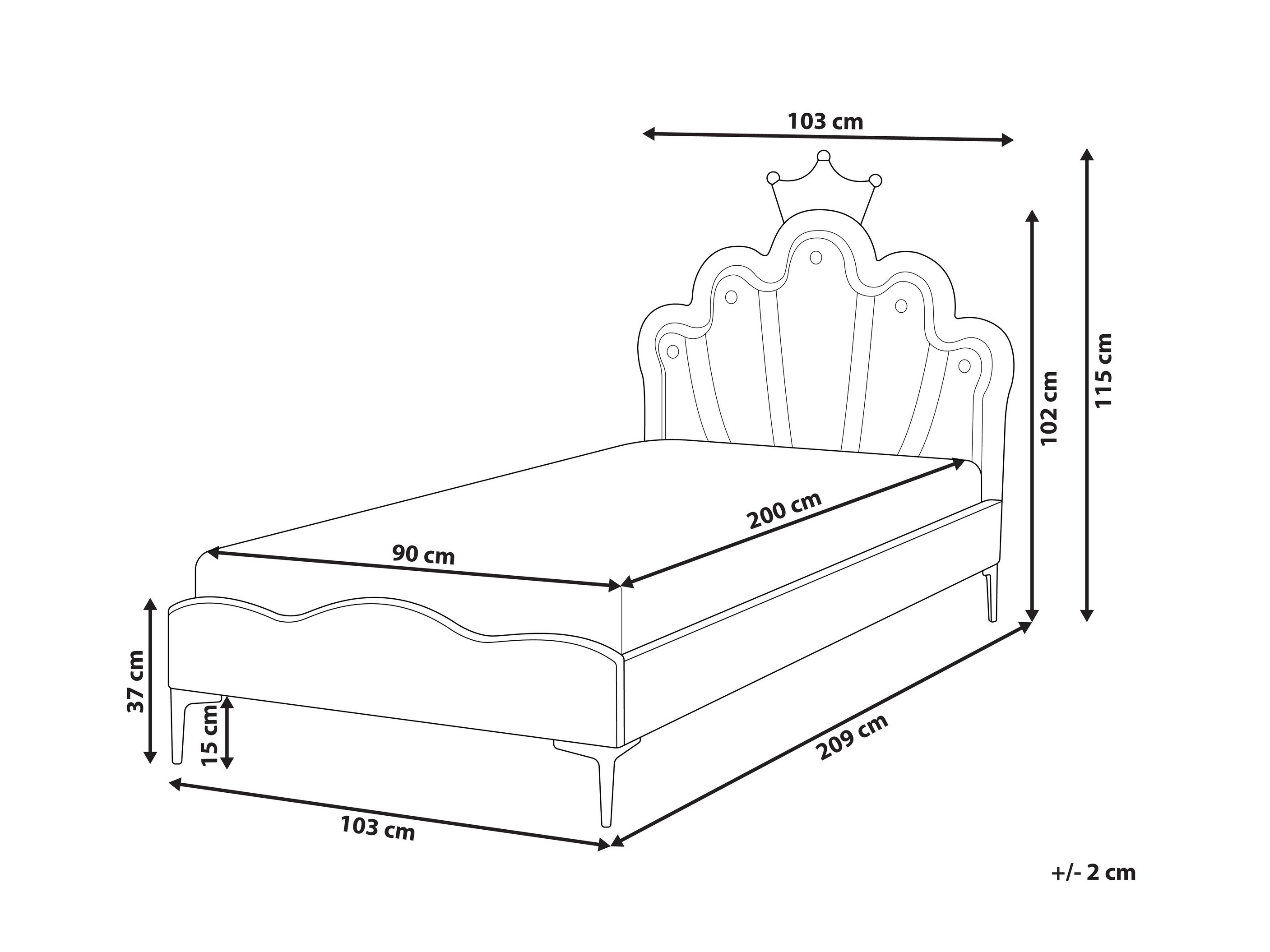 Postelja Berwyn 2812 (Roza)