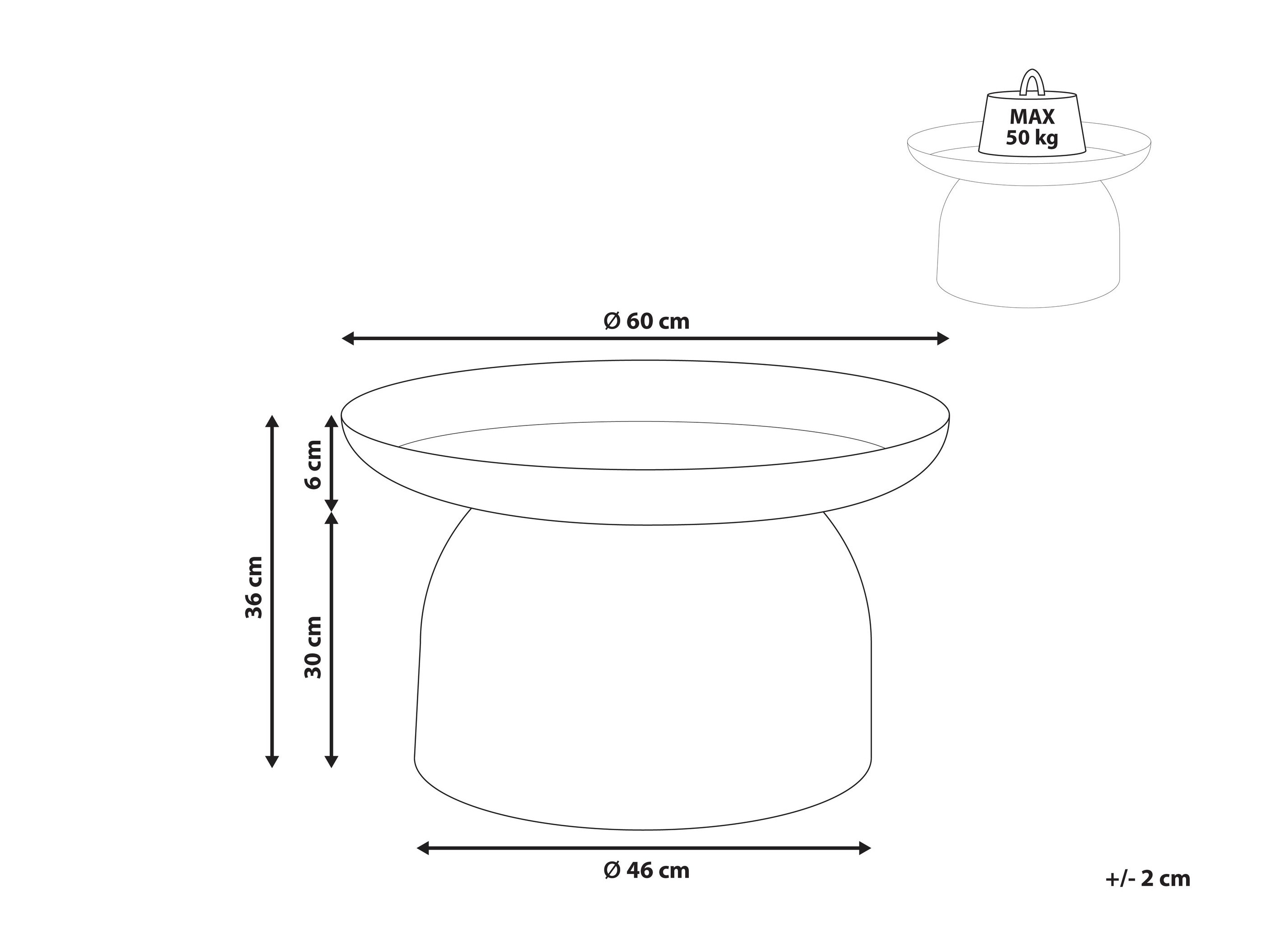 Klubska mizica Berwyn 2820 (Roza)