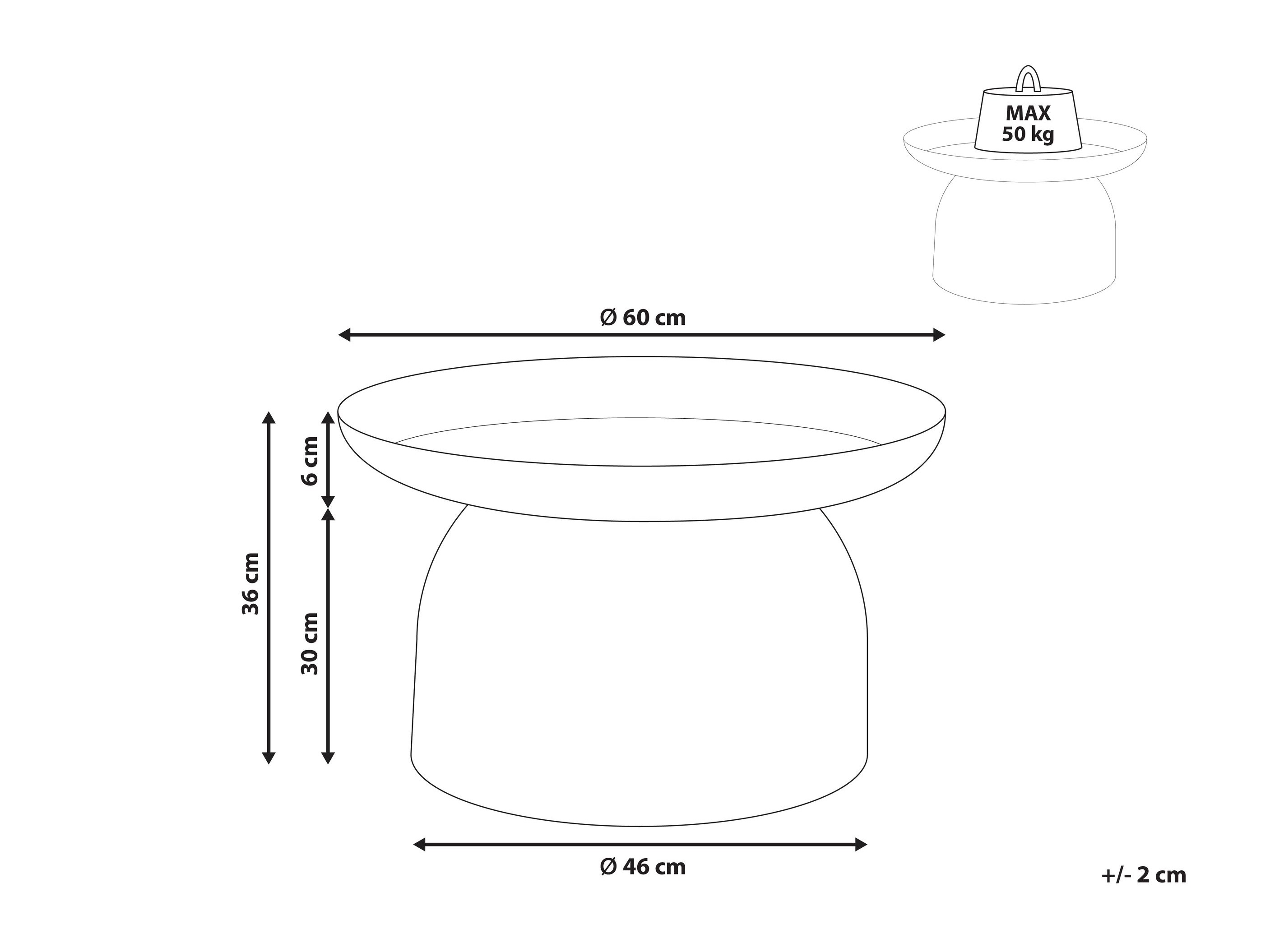 Klubska mizica Berwyn 2820 (Taupe)