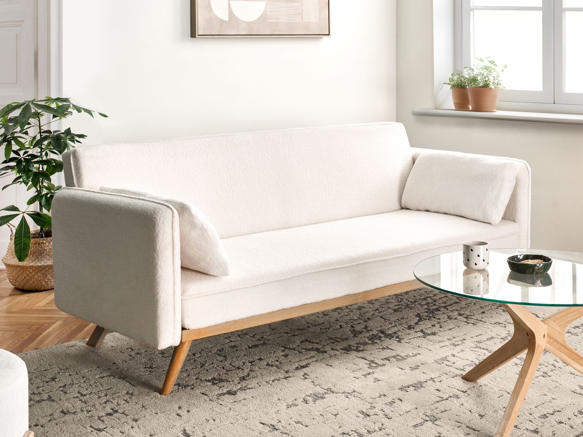 Raztegljiv kavč Berwyn 2821 (Ecru bela)