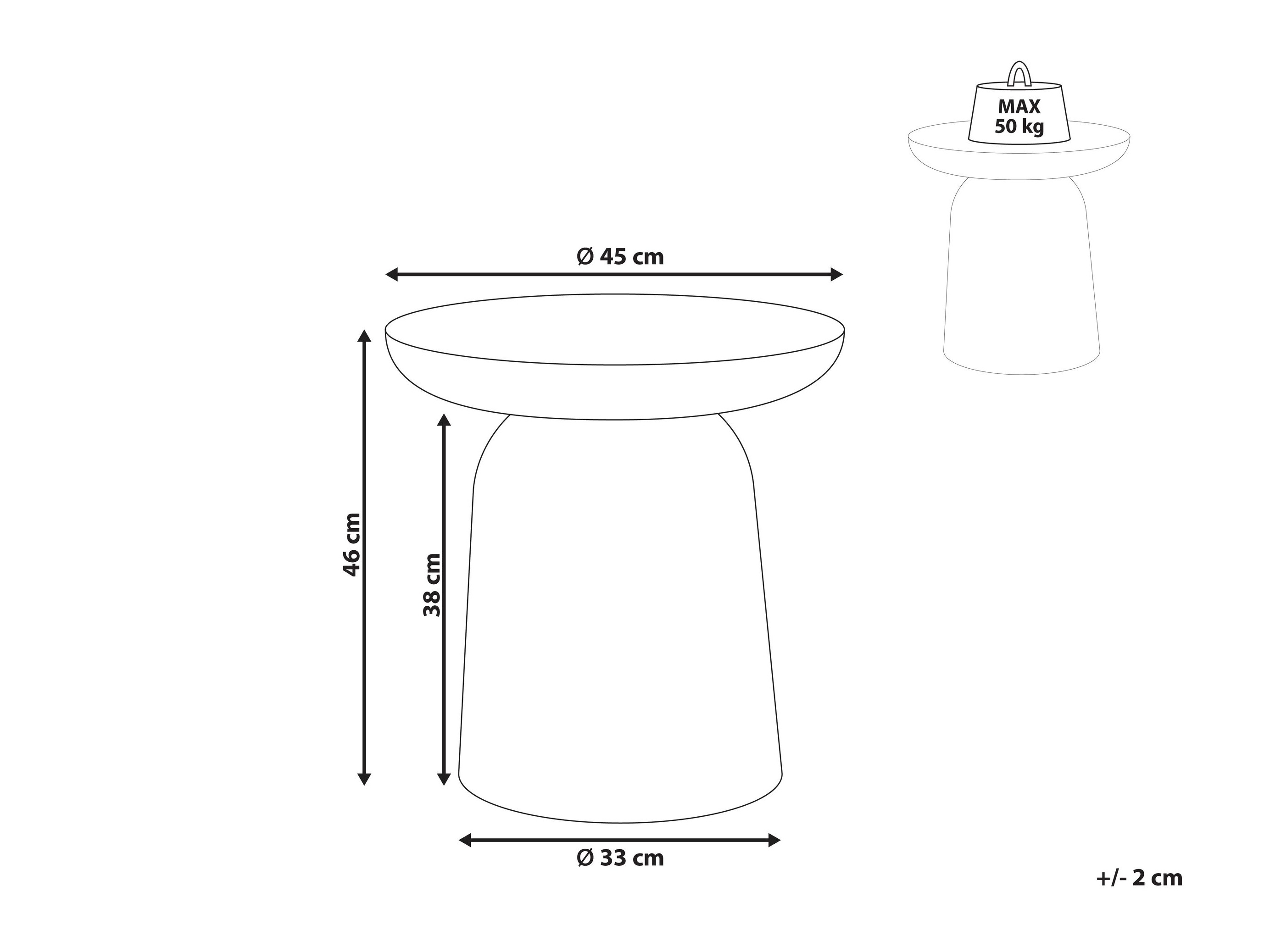 Stranska mizica Berwyn 2819 (Taupe)
