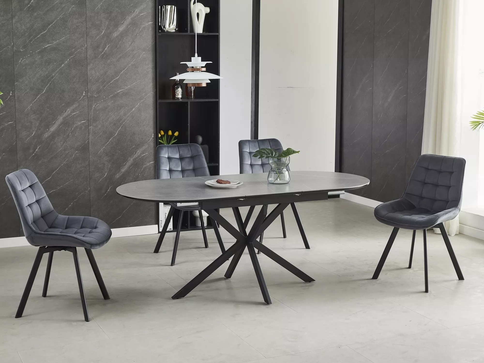 Miza Detroit 862 (Sivi marmor)