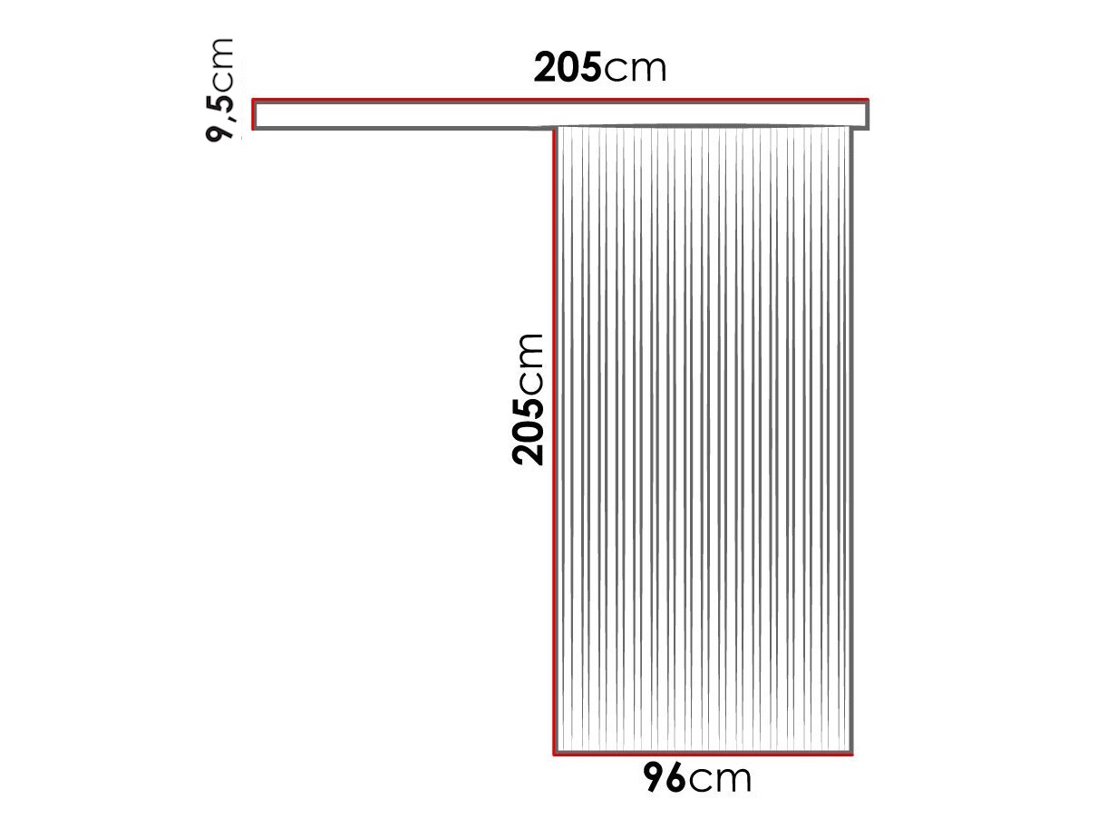 Drsna vrata Dover 203 (Sonoma hrast + Črna)