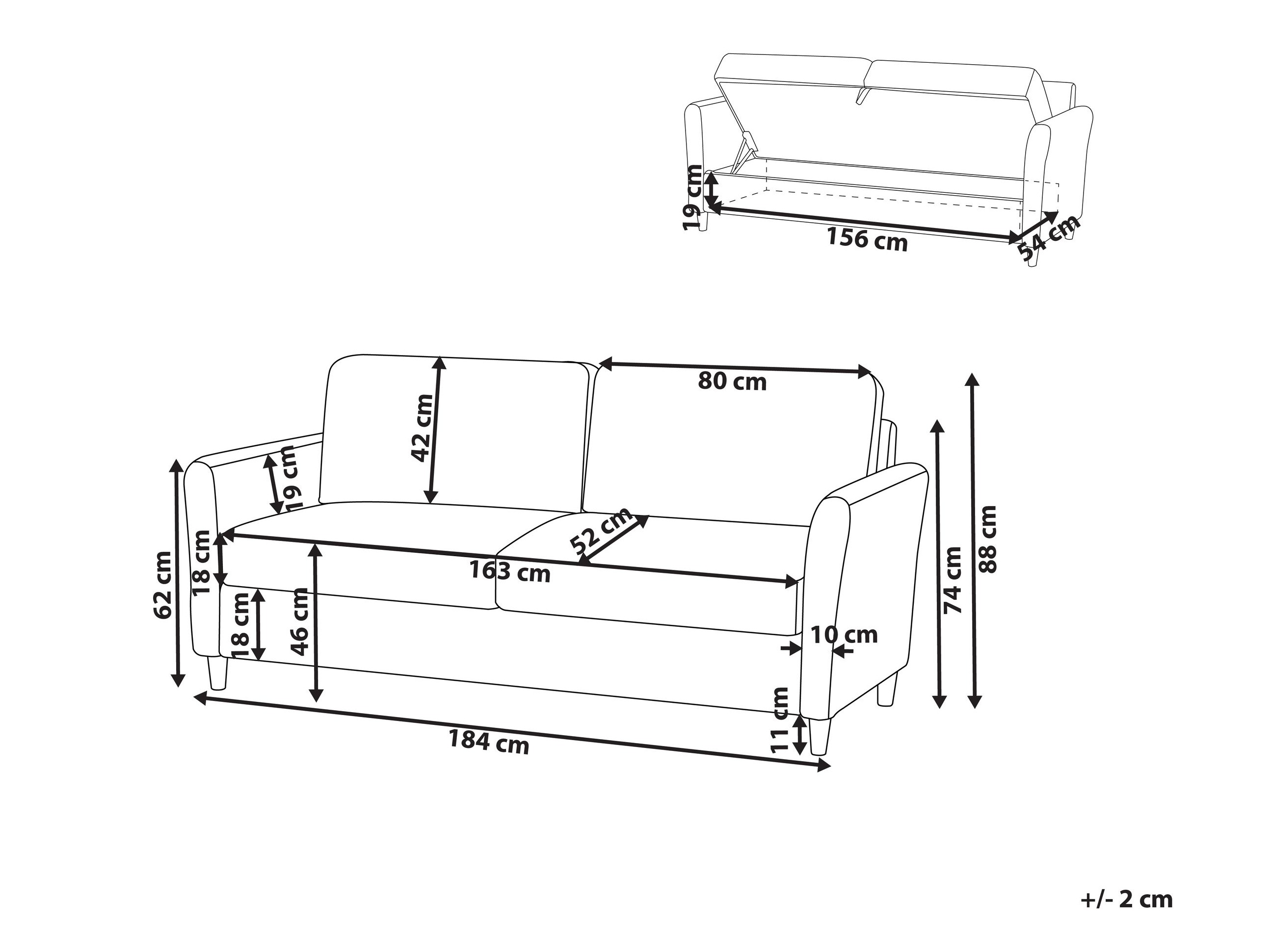 Kavč Berwyn 2721 (Siva)
