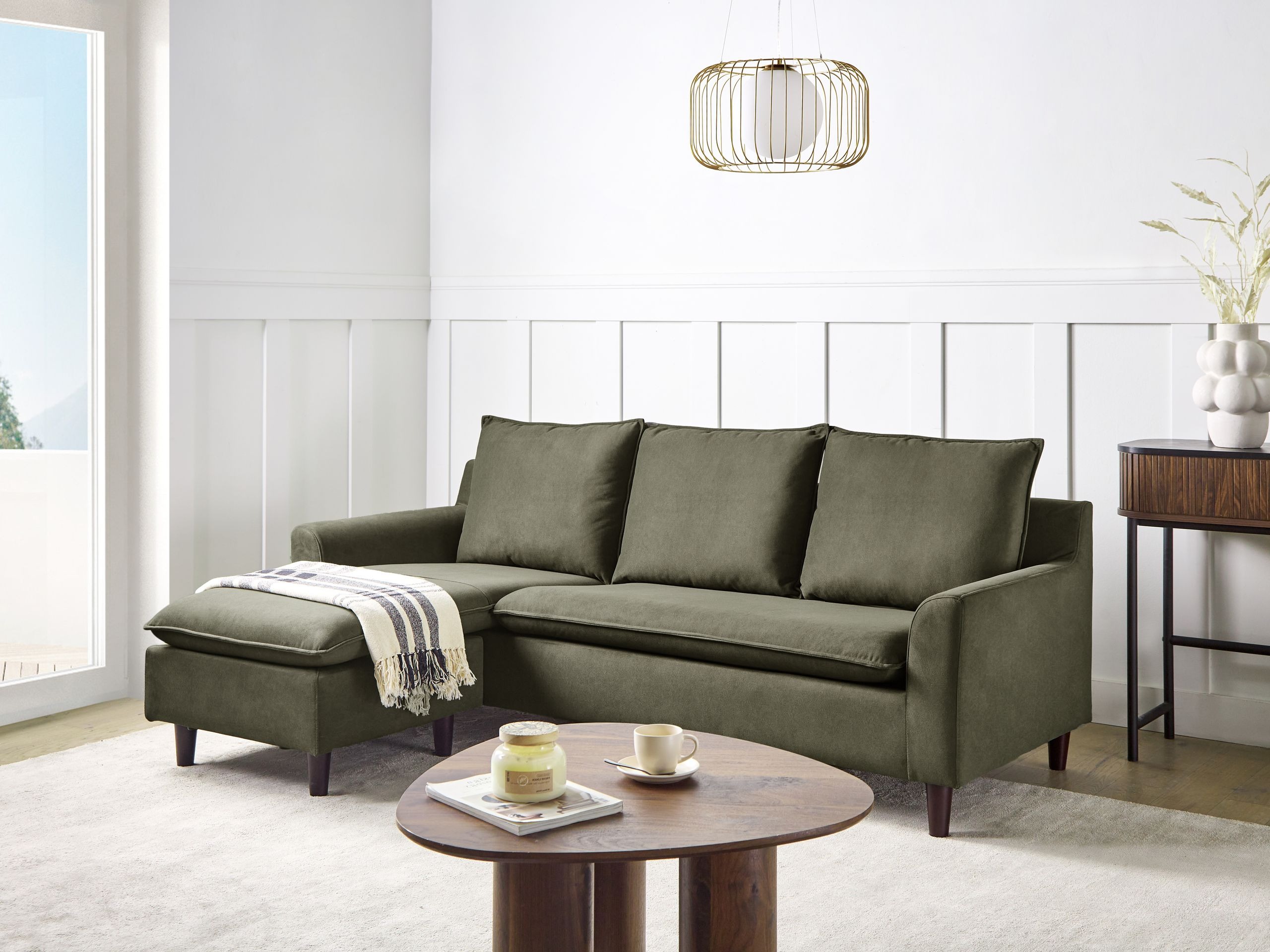 Kotna garnitura Berwyn 1395 (Temno zelena)