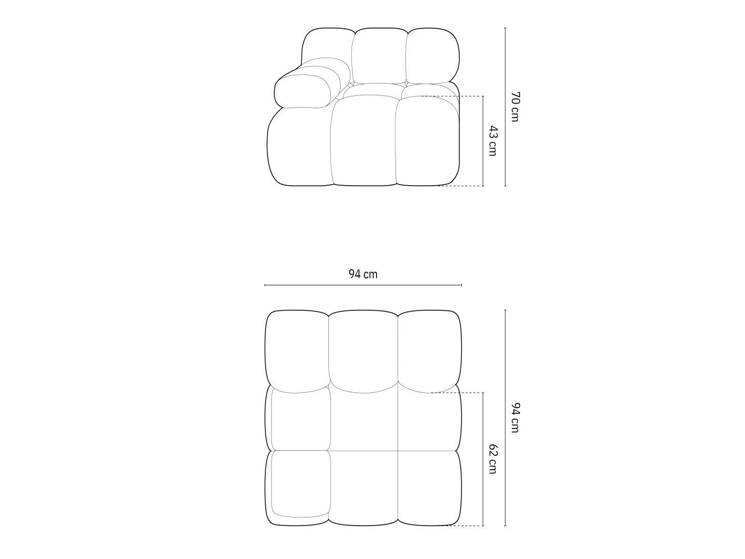 Modularni fotelj Caltenu 104 (Sonic 23)