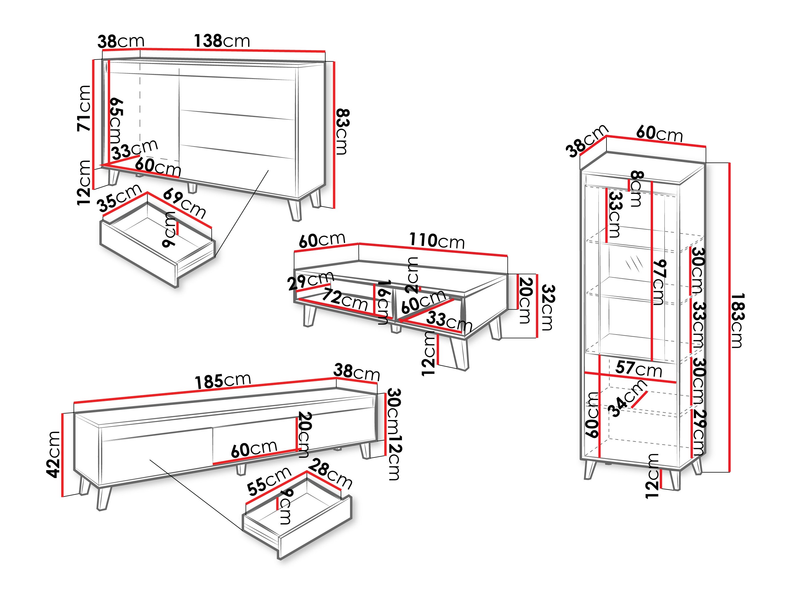 Komplet za dnevno sobo Munus