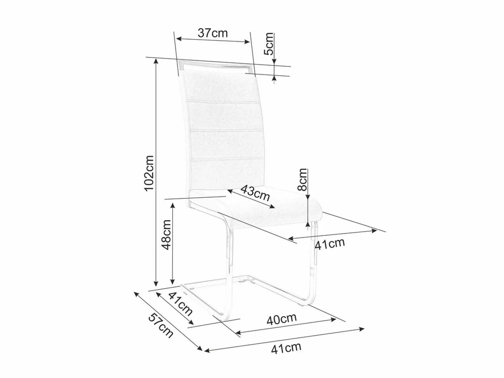 Stol Detroit 881 (Črna)