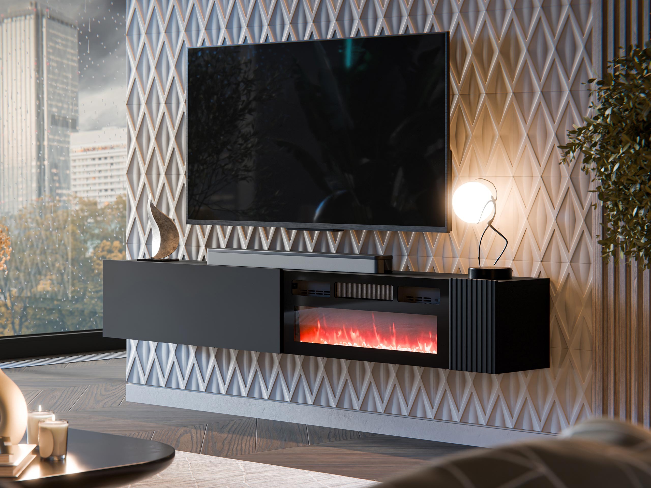 TV-omarica Calveru 110 (Črna)