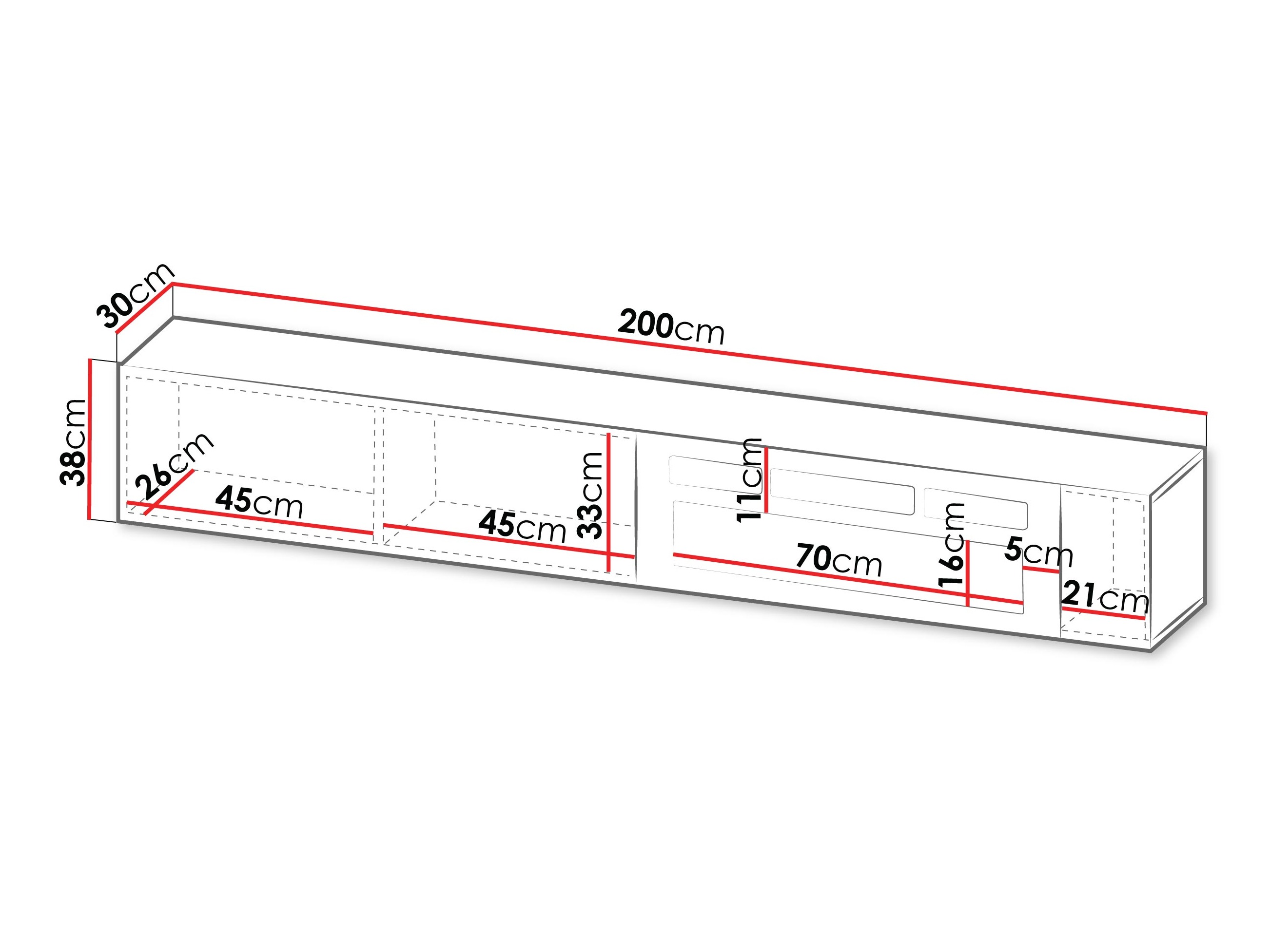 TV-omarica Calveru 110 (Črna)