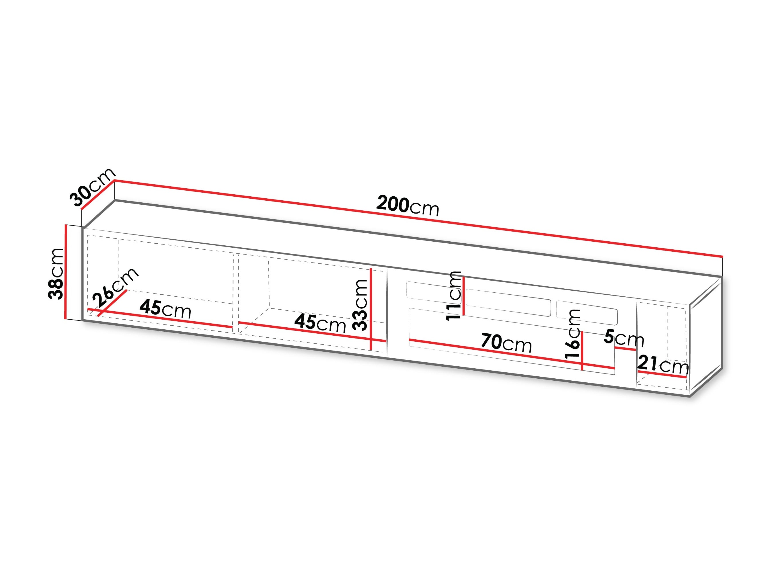 TV-omarica Species I (Wotan hrast + Črna)