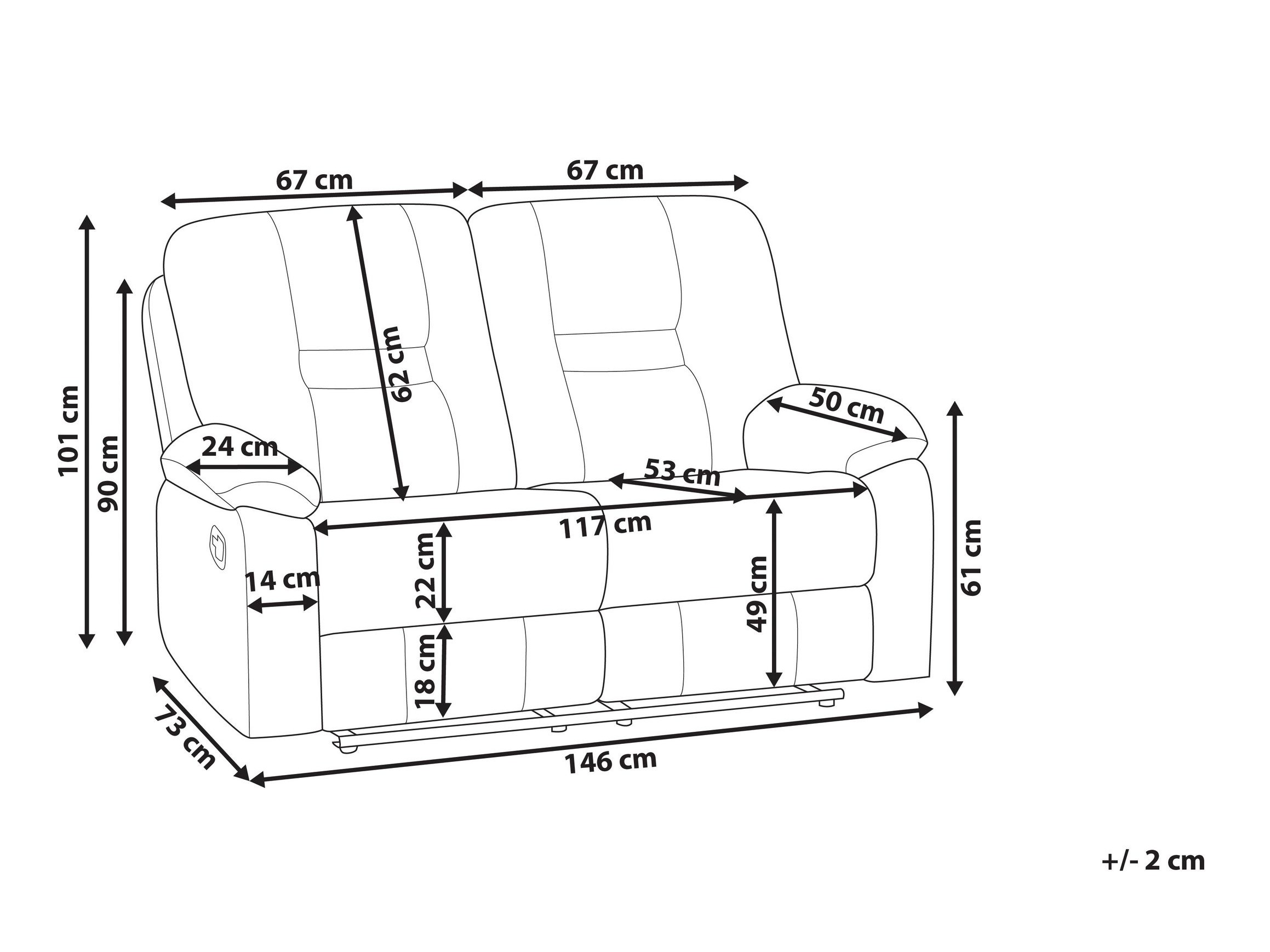 Kavč s počivalnikom Tivlira 110 (Bež)