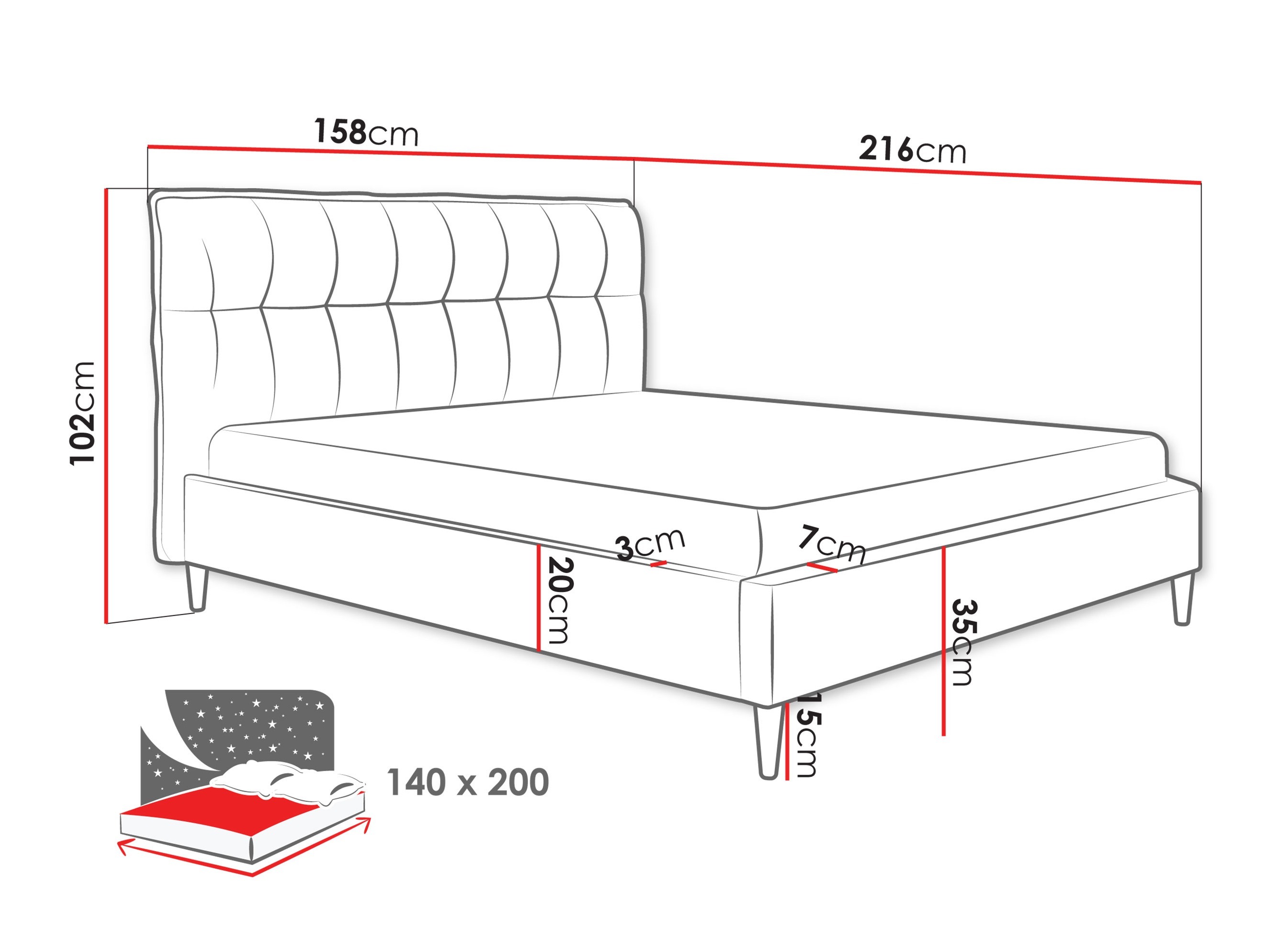 Postelja Comfivo 455