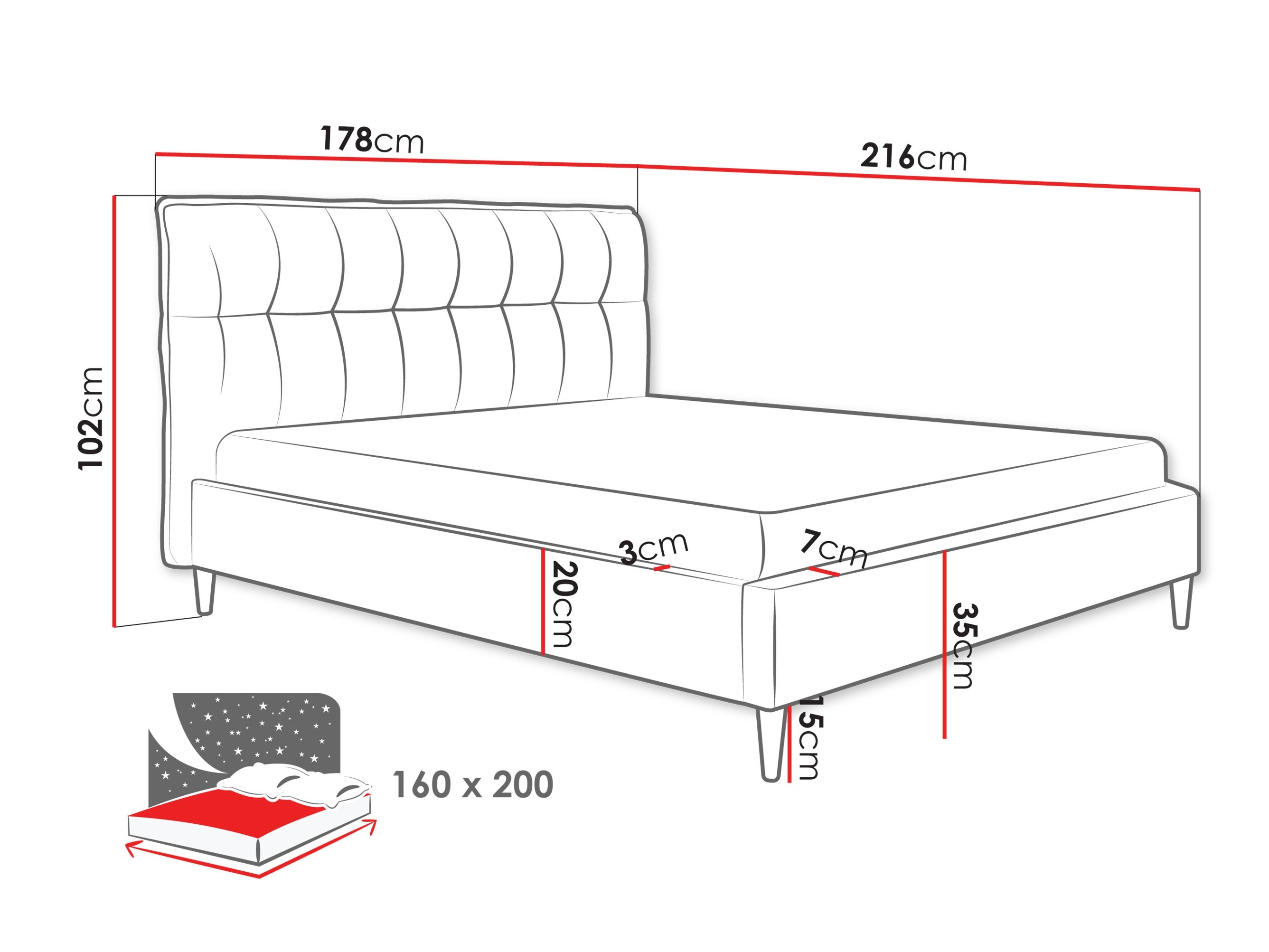Postelja Comfivo Mundor