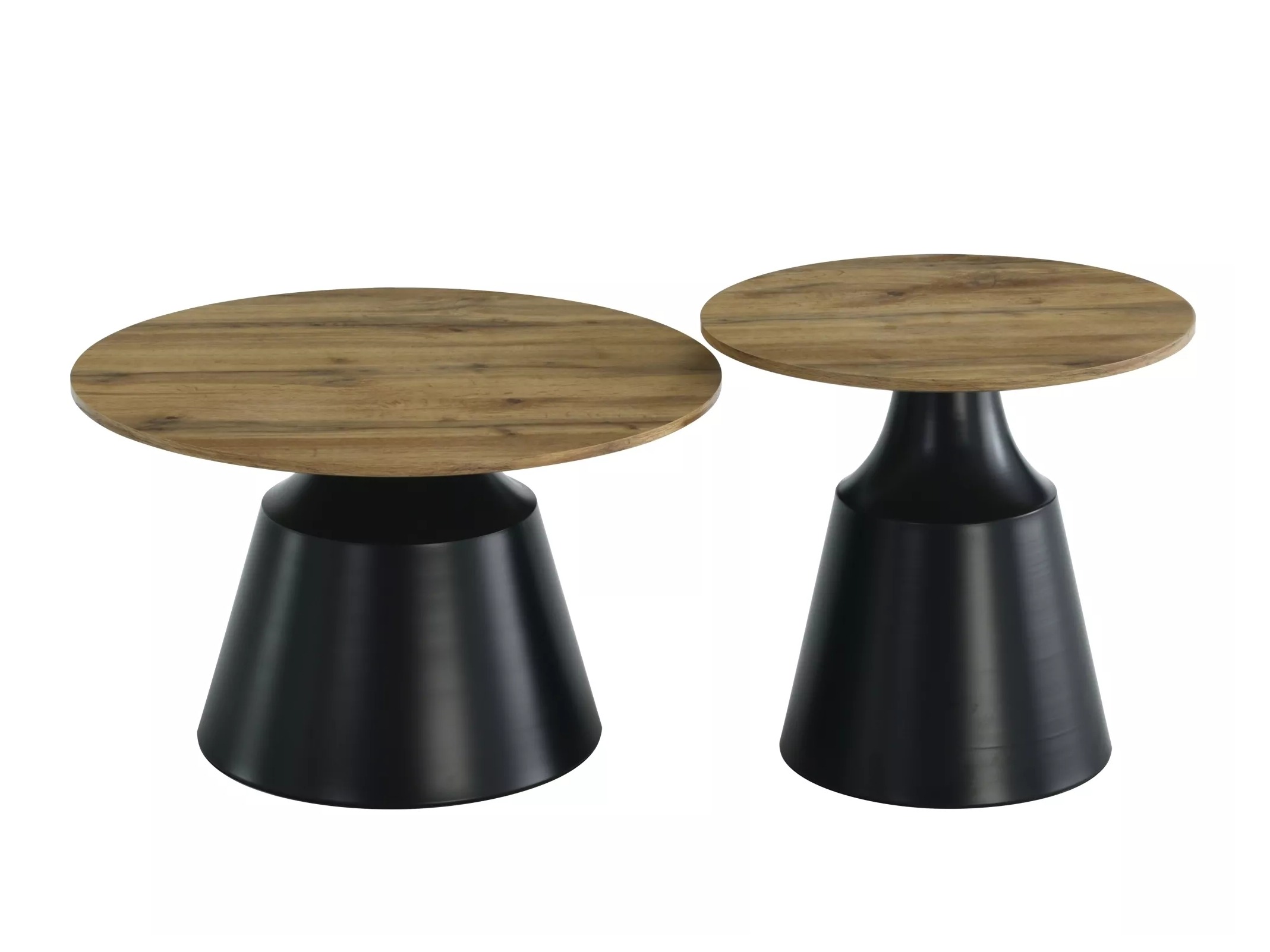 Komplet klubskih mizic Detroit 908 (Črna + Artisan hrast)