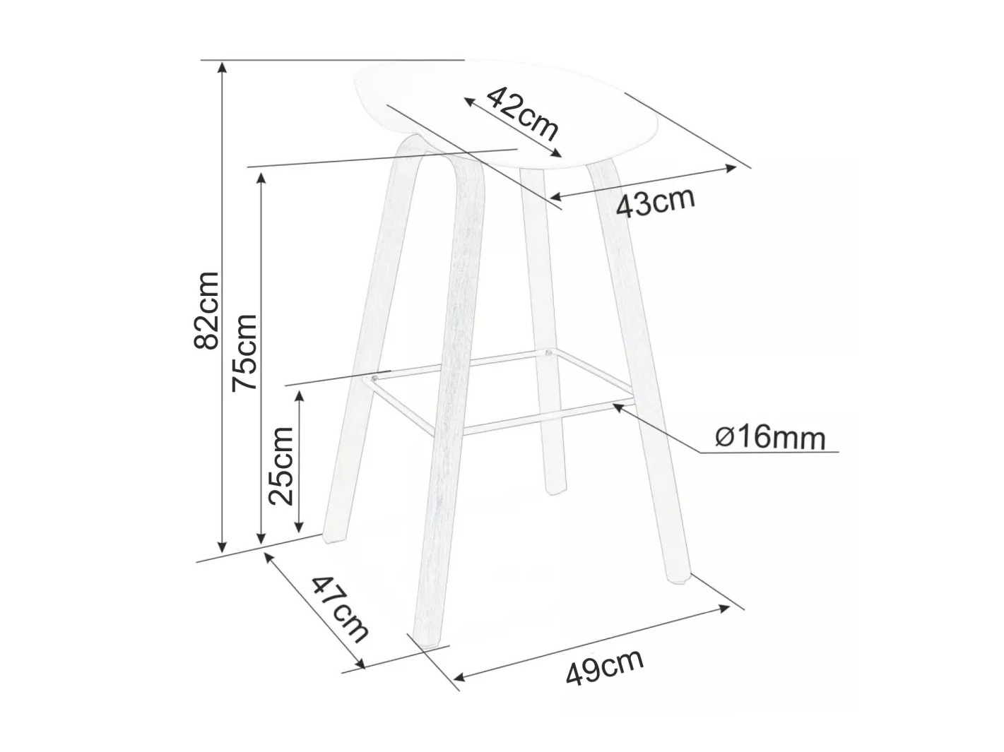 Barski stol Detroit 916