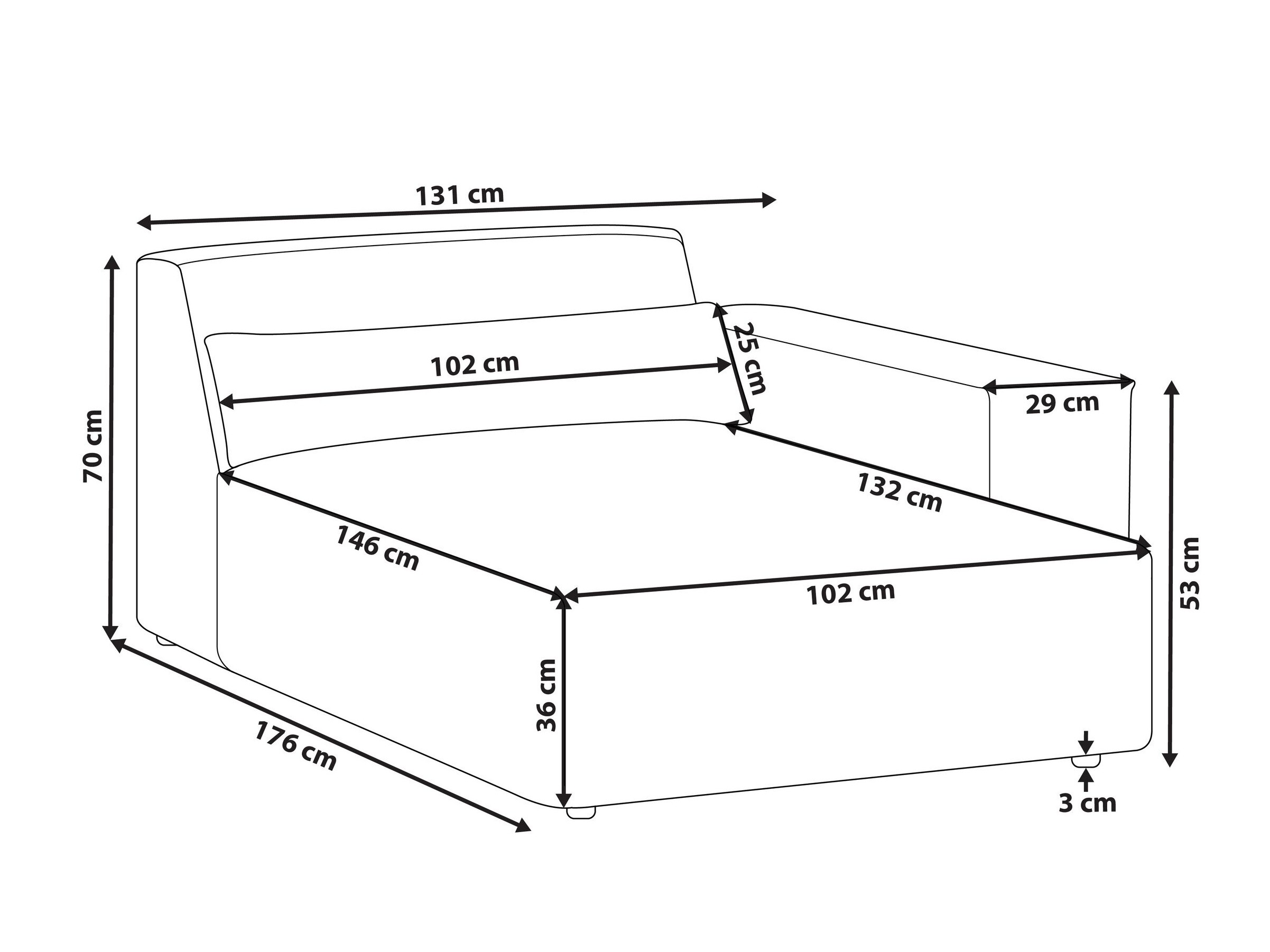 Počivalnik Berwyn 2842 (Siva)