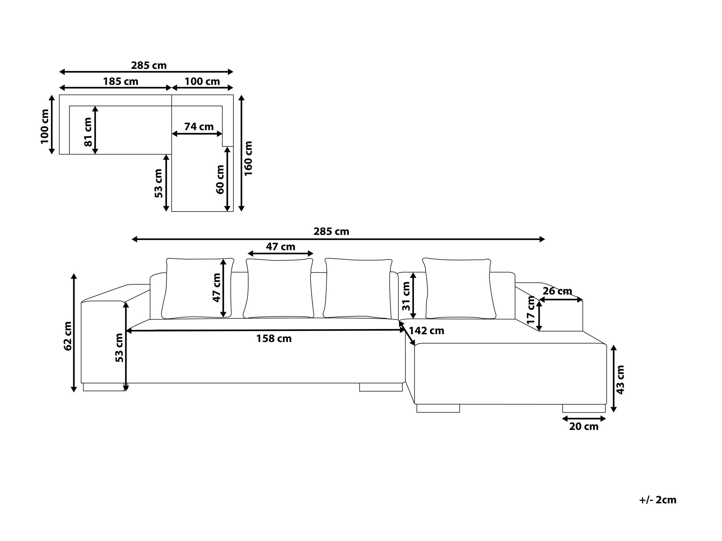 Kotna garnitura Berwyn 1396 (Ecru bela)