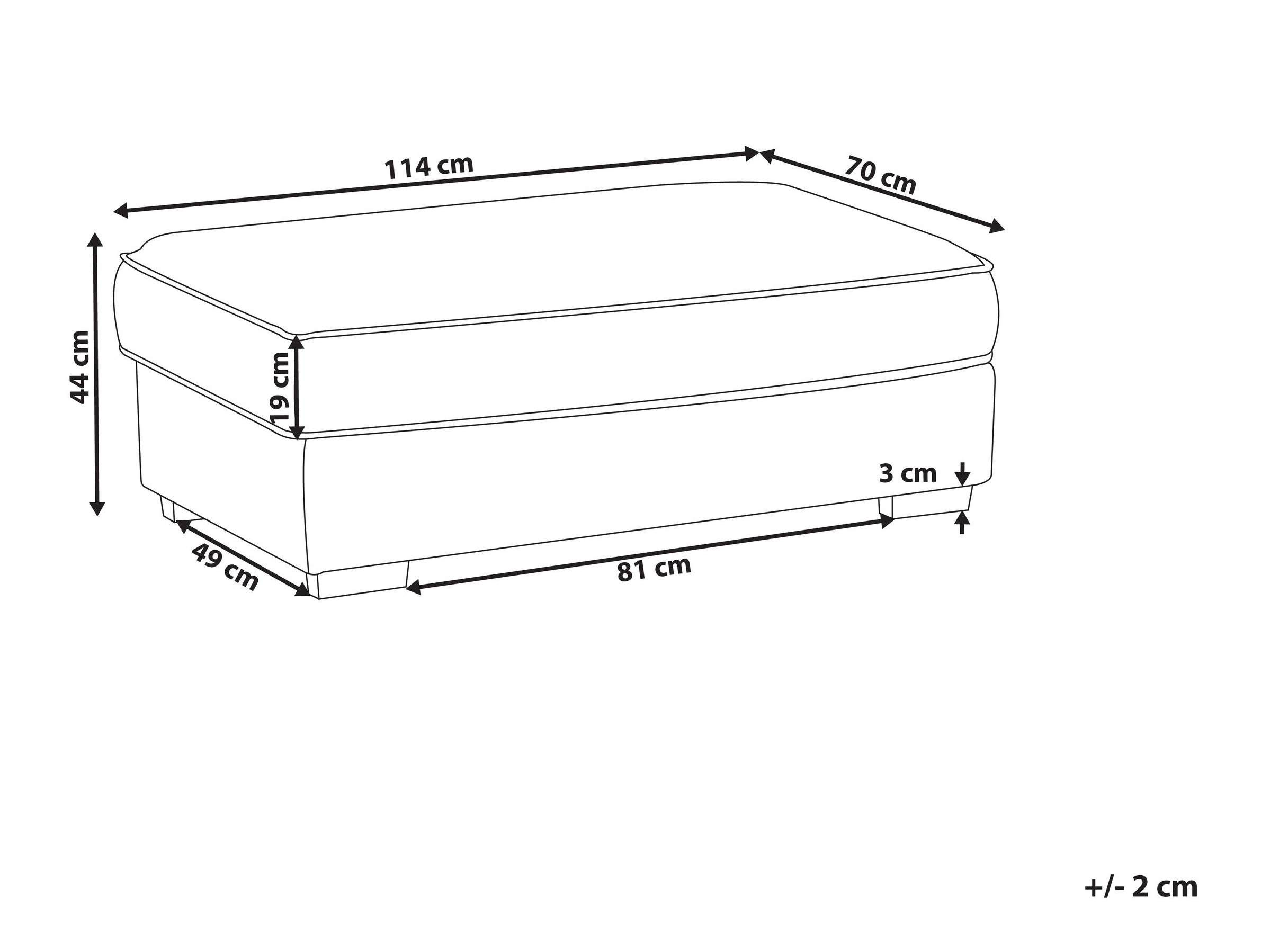 Klop z oblazinjenjem Berwyn 2860 (Bela)
