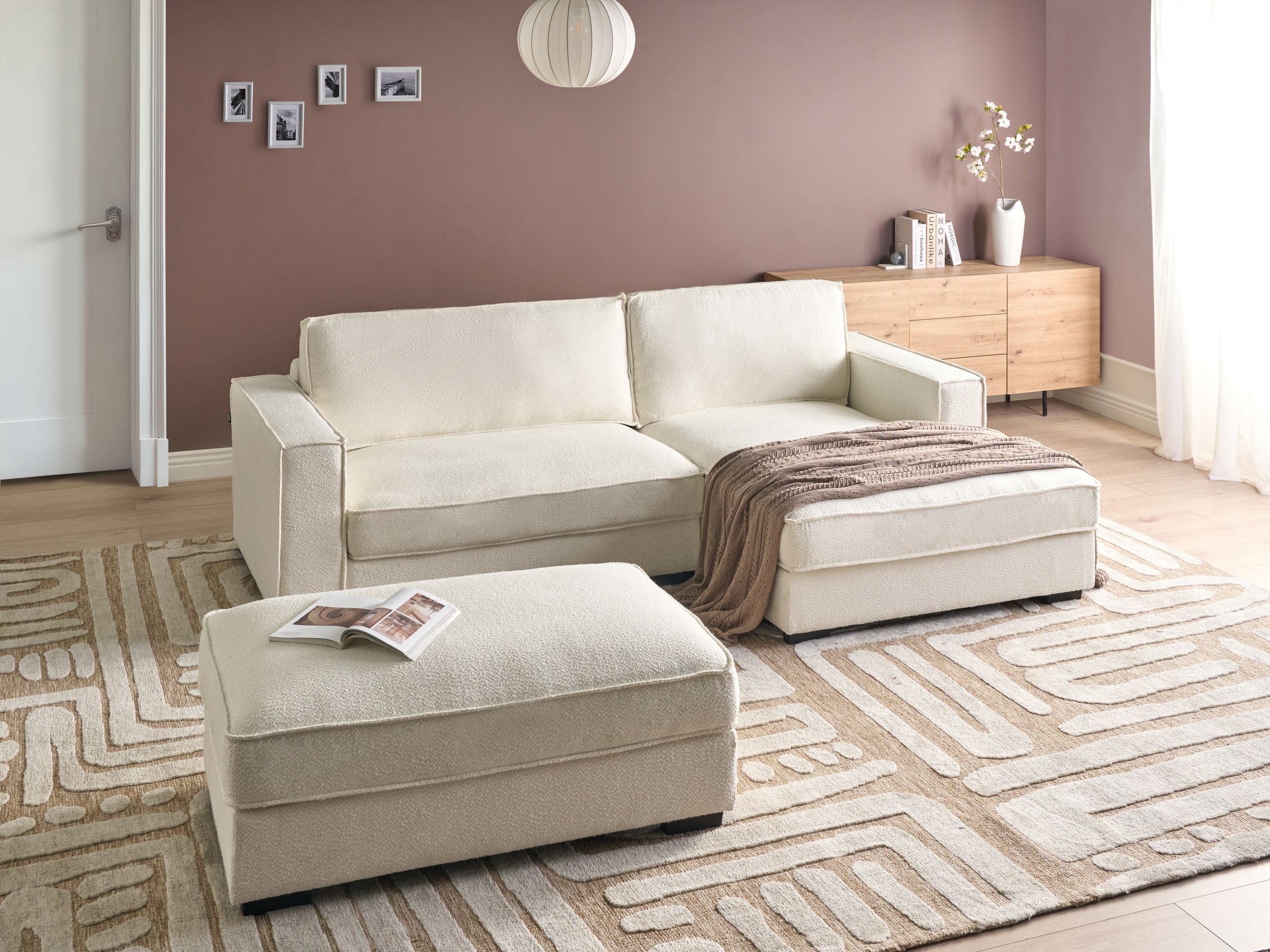 Komplet oblazinjenega pohištva Berwyn 2861 (Bela)