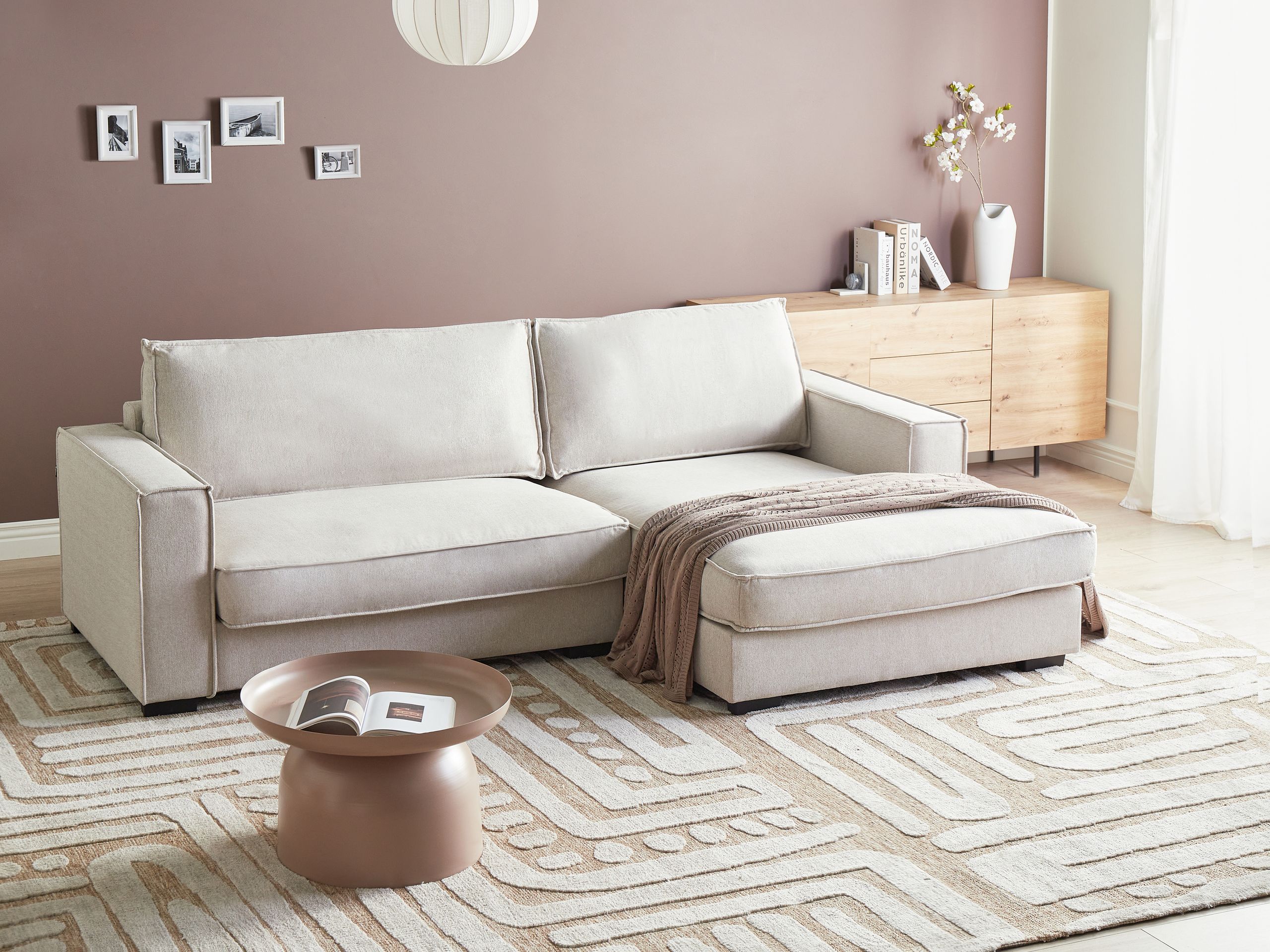 Kotna garnitura Berwyn 2859 (Svetlo bež)