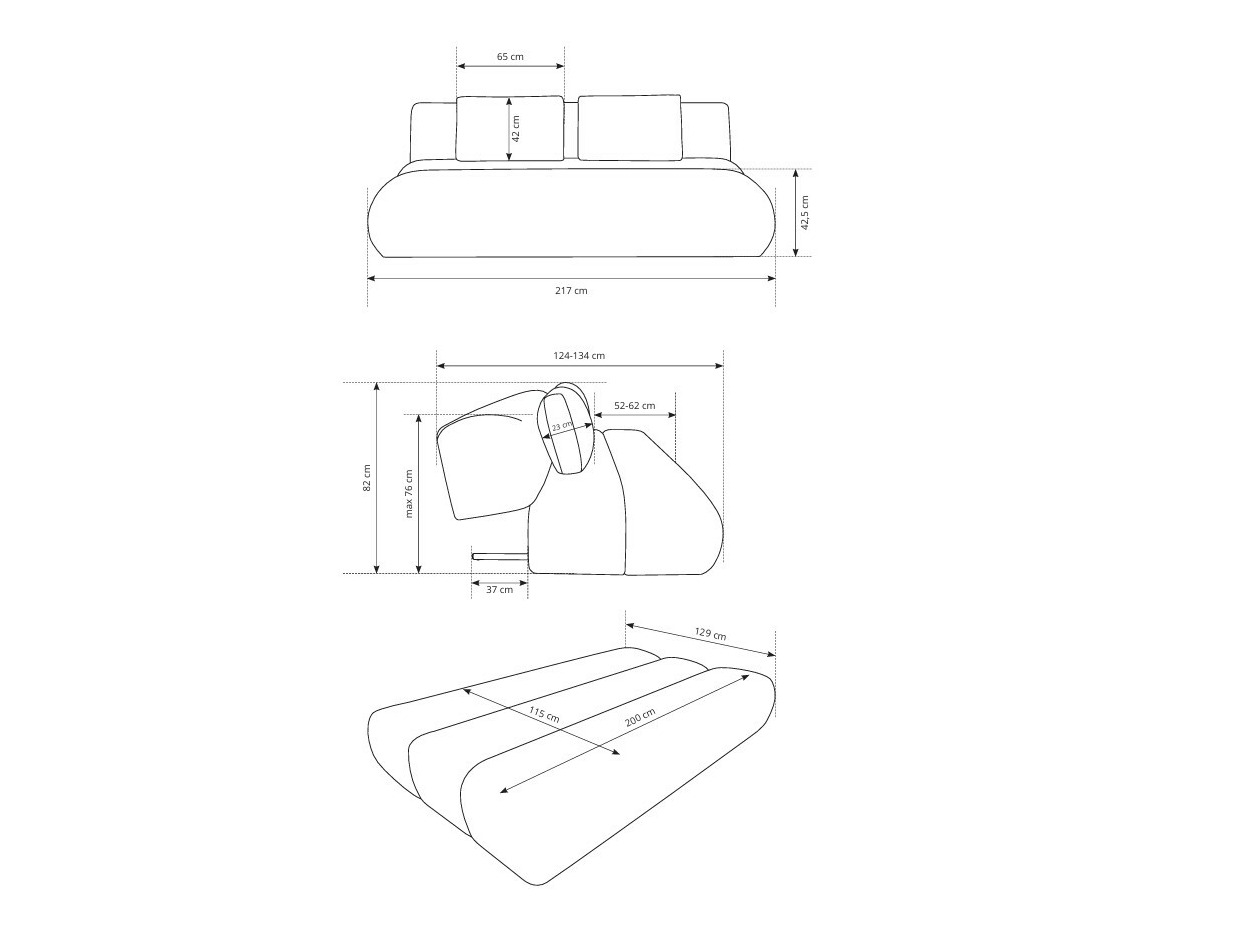 Raztegljiv kavč Kingston 193 (Dot 07)