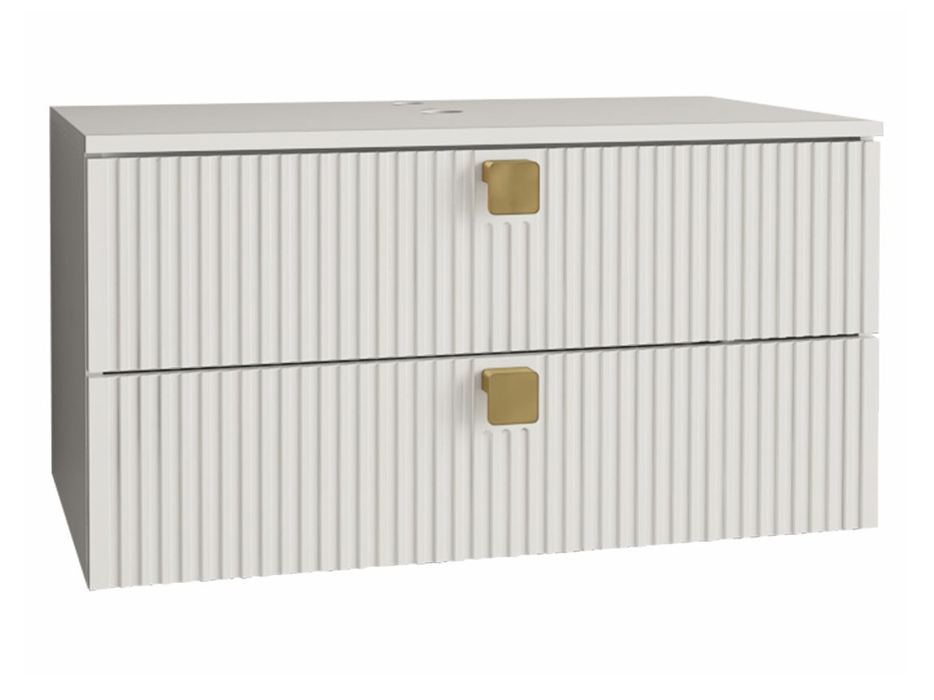 Viseča kopalniška omarica za umivalnik Orlvera 102 (Bela)