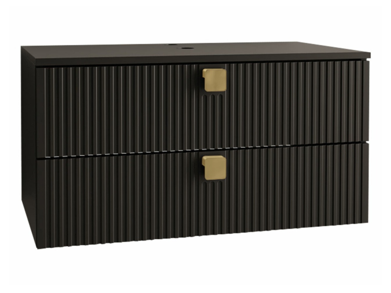 Viseča kopalniška omarica za umivalnik Orlvera 102 (Črna)