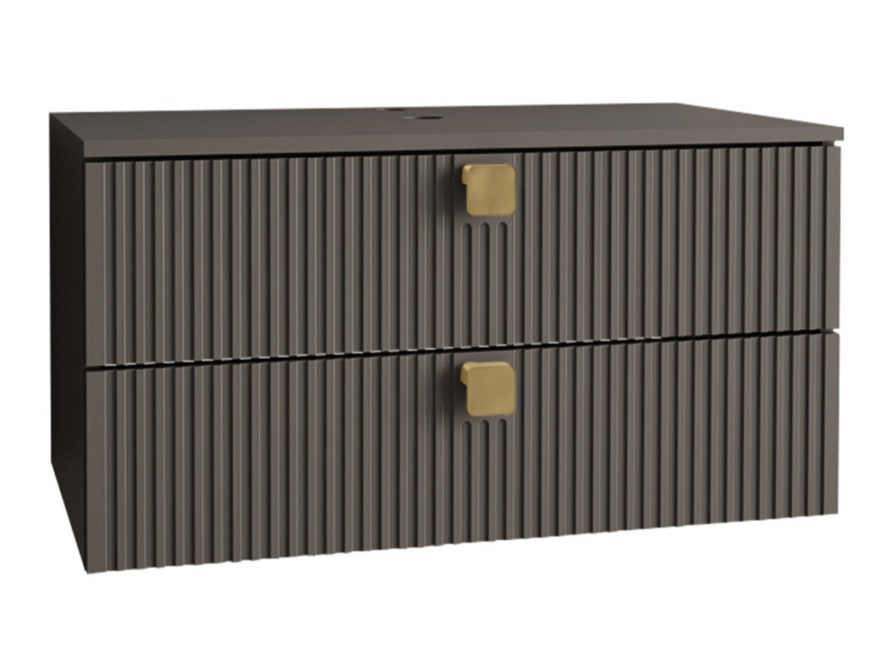 Viseča kopalniška omarica za umivalnik Panium (Siva)