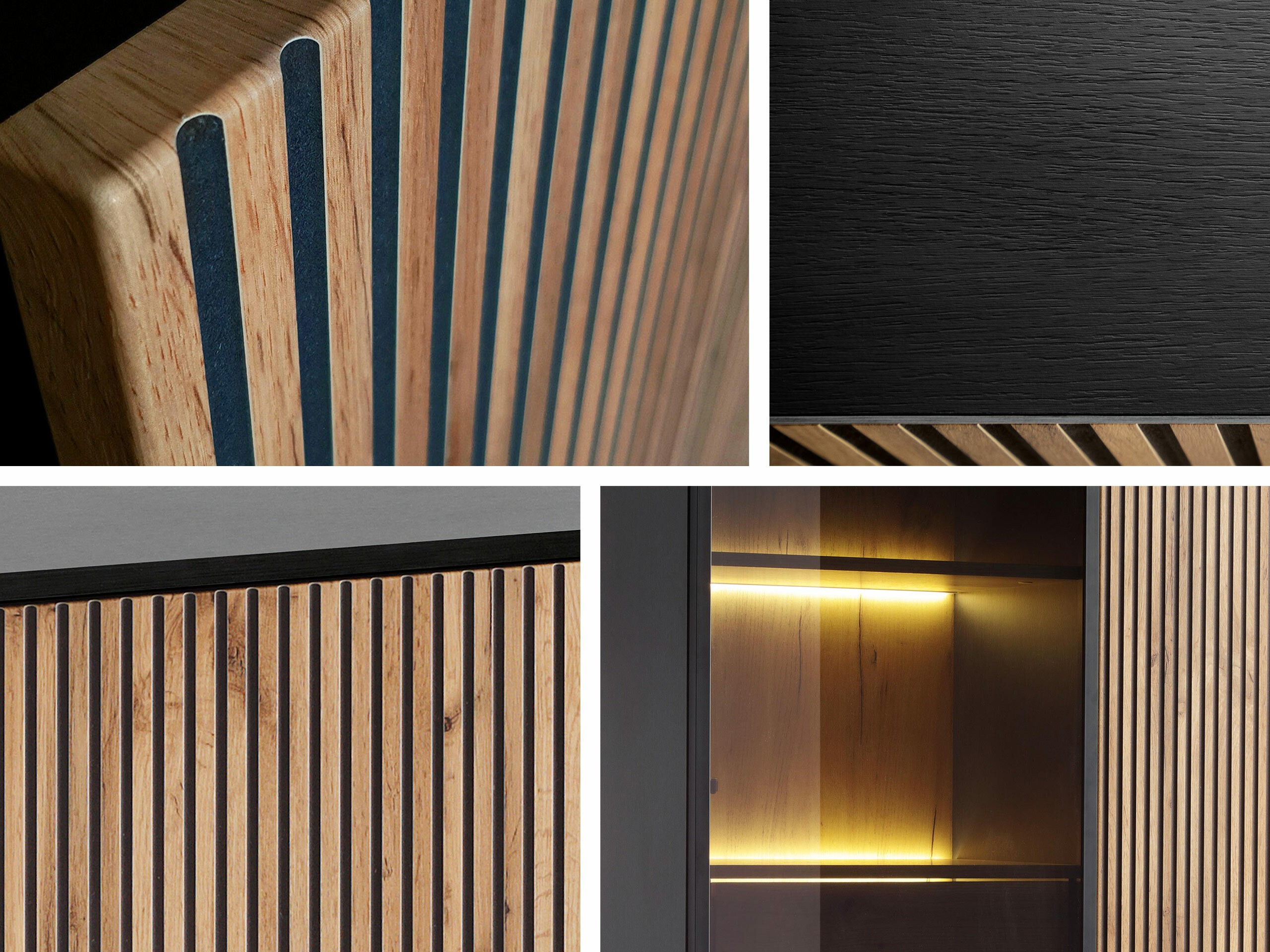 Omarica Soferi 109 (Črna + Wotan hrast)