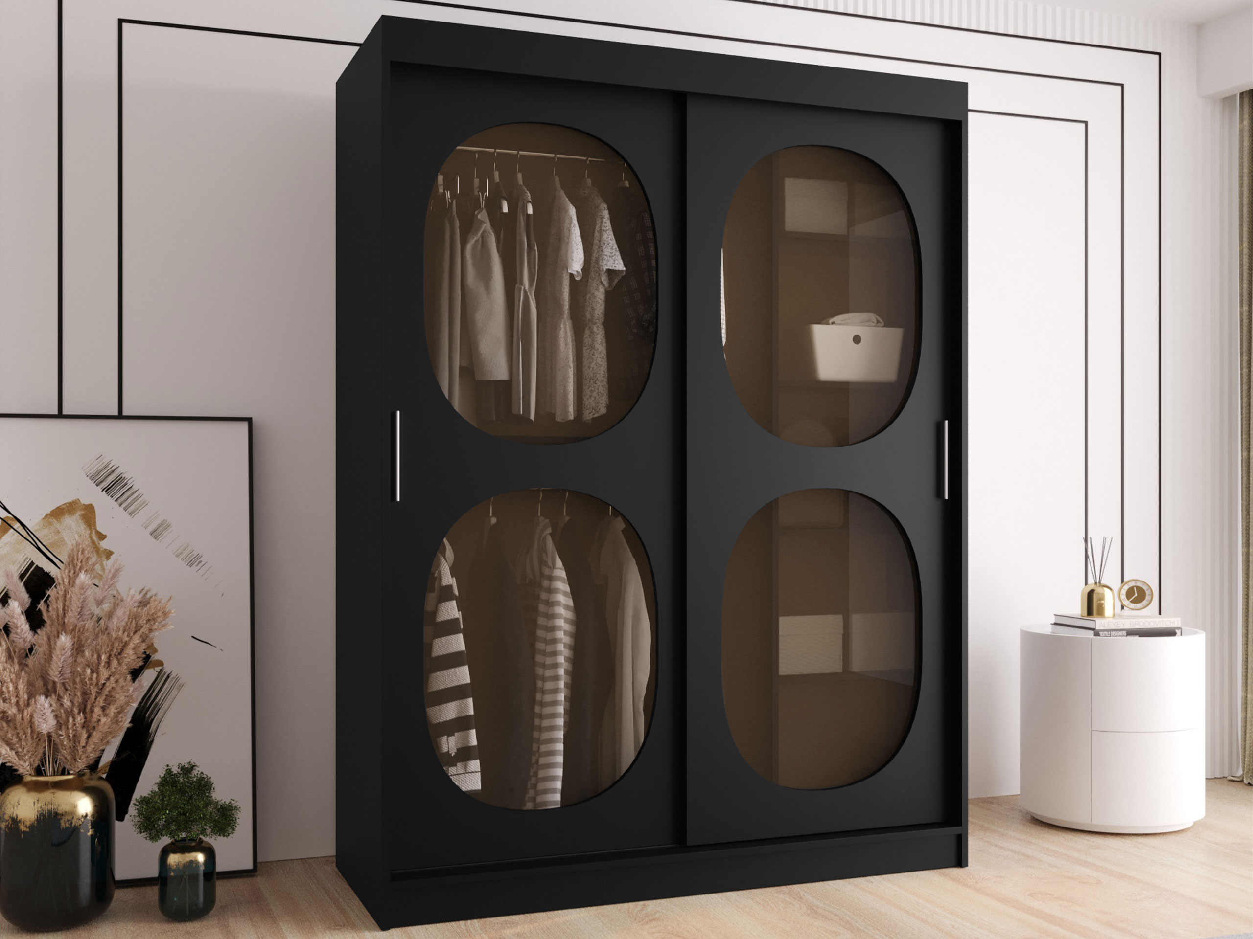 Garderobna omara Hartford 527 (Črna)